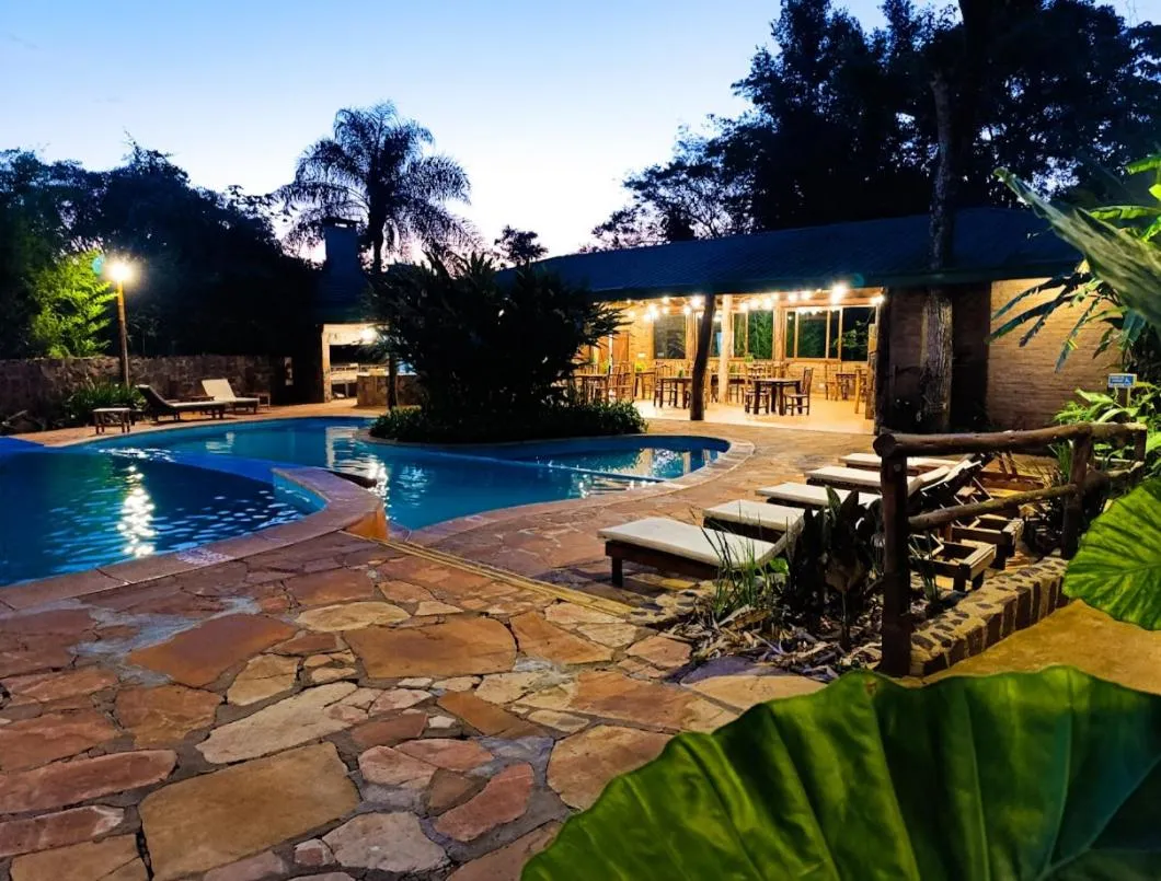 Pool view in La Aldea De La Selva Lodge