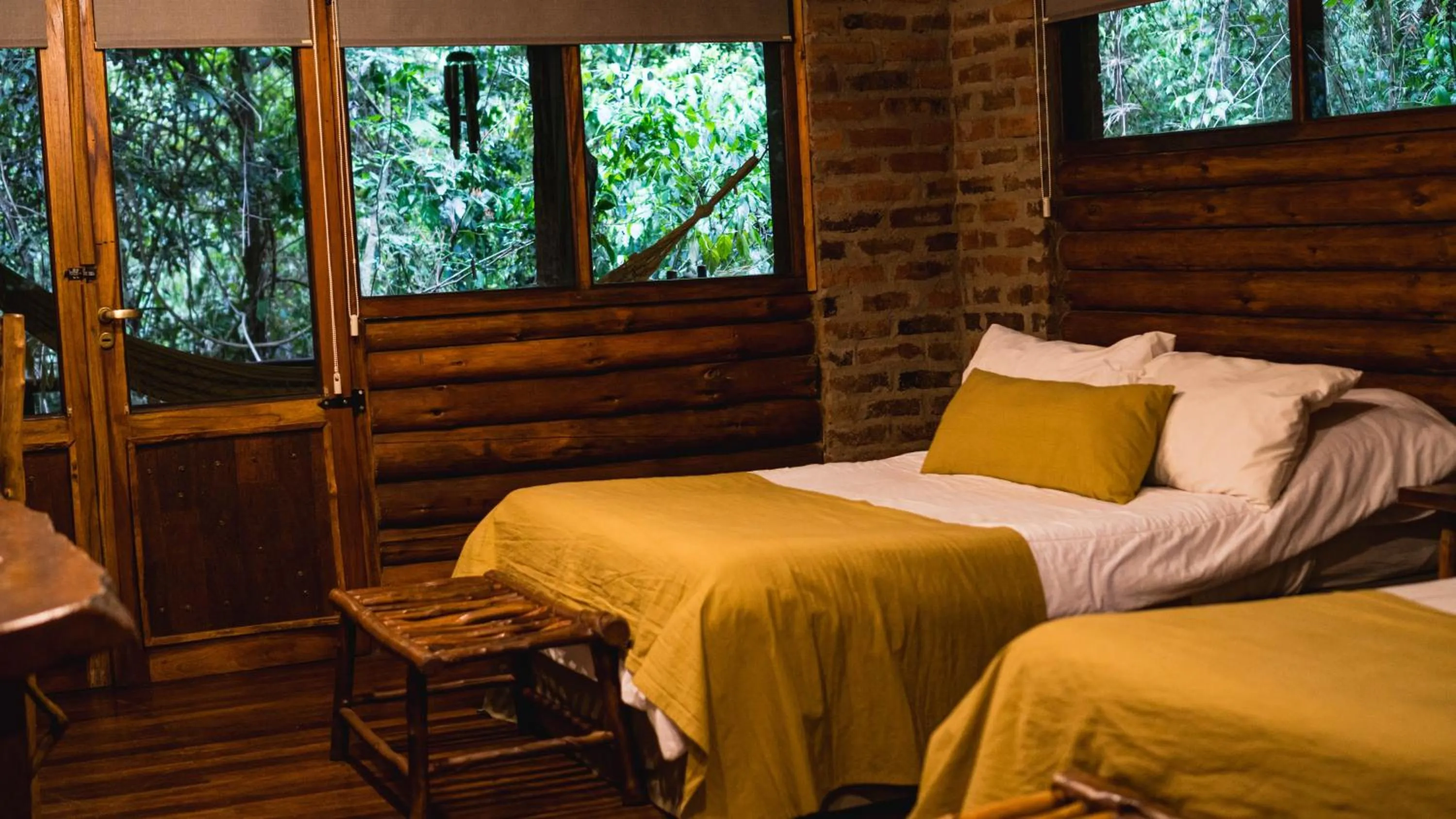 Bed in La Aldea De La Selva Lodge