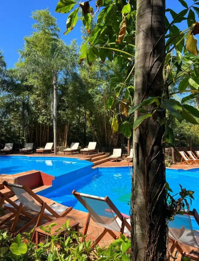 Swimming pool in La Aldea De La Selva Lodge