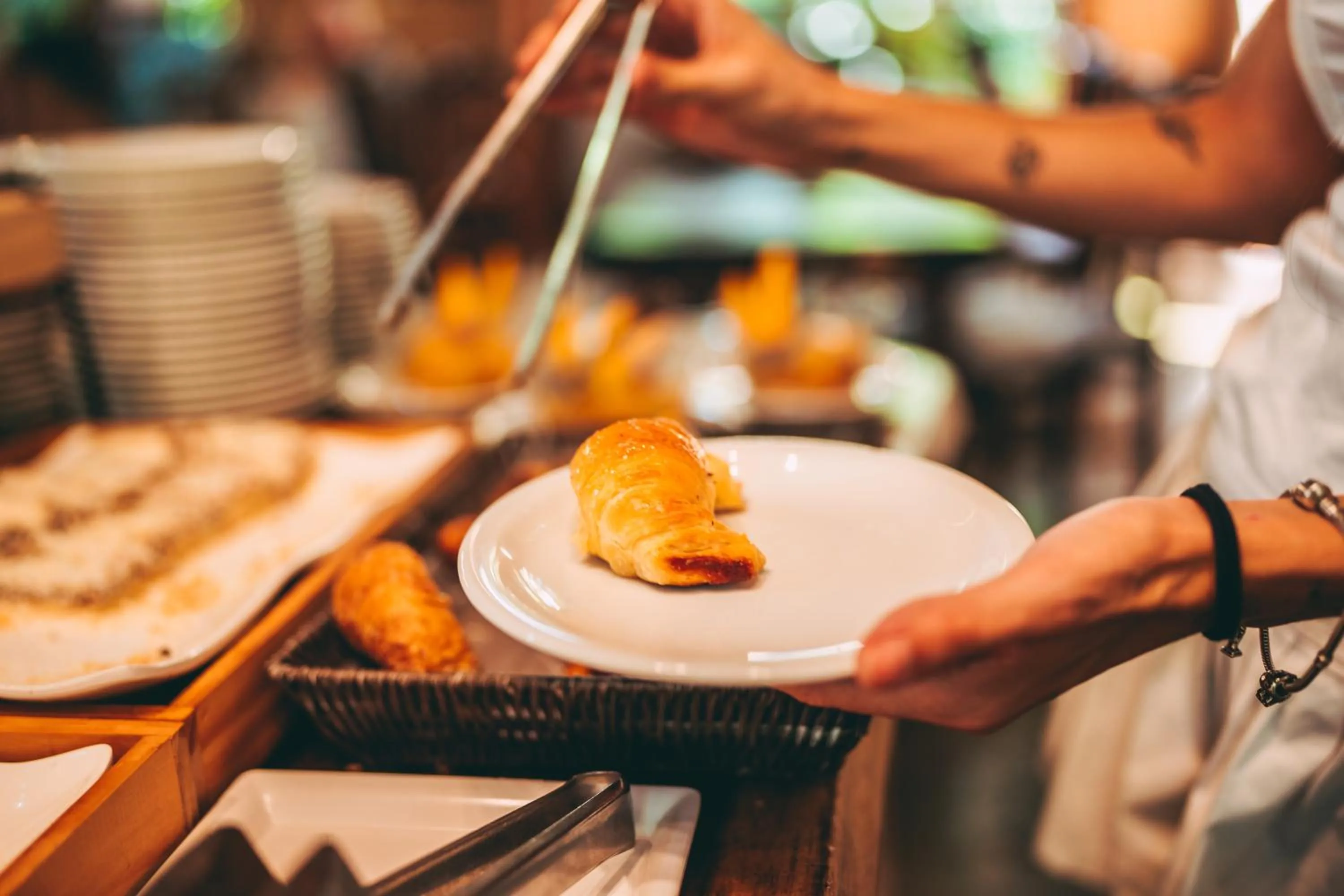 Buffet breakfast in La Aldea De La Selva Lodge