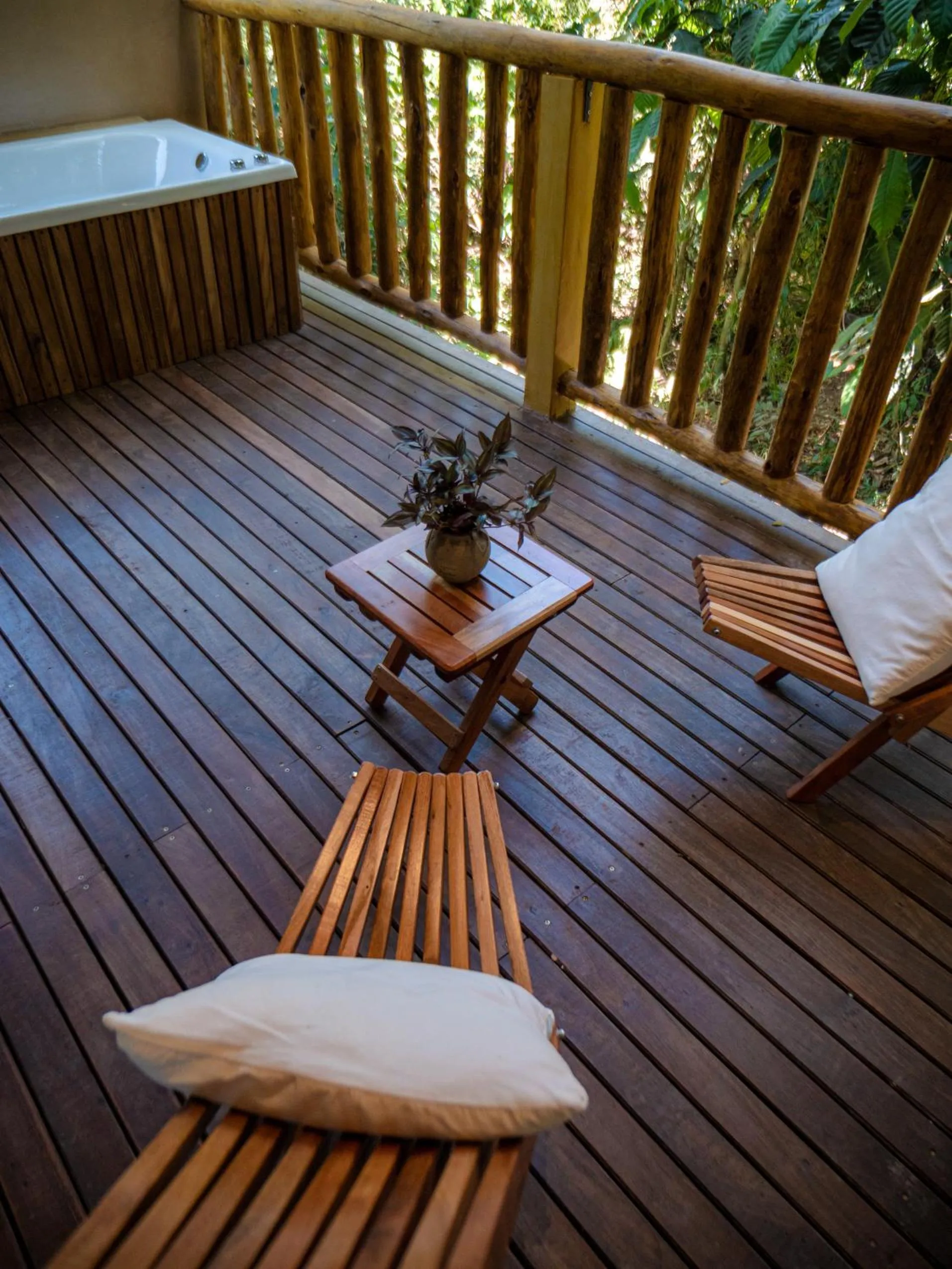 Balcony/Terrace in La Aldea De La Selva Lodge