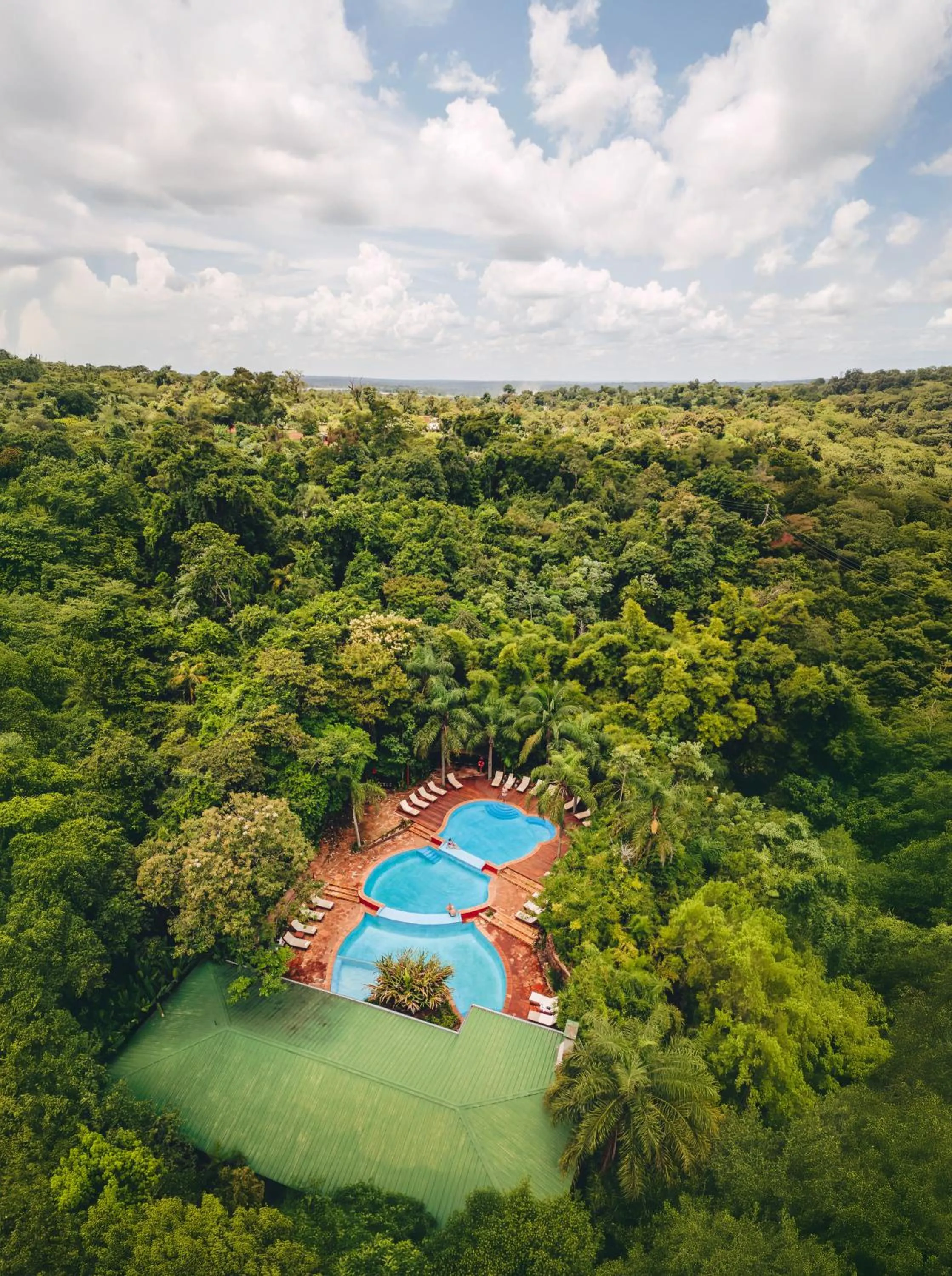 Pool view in La Aldea De La Selva Lodge