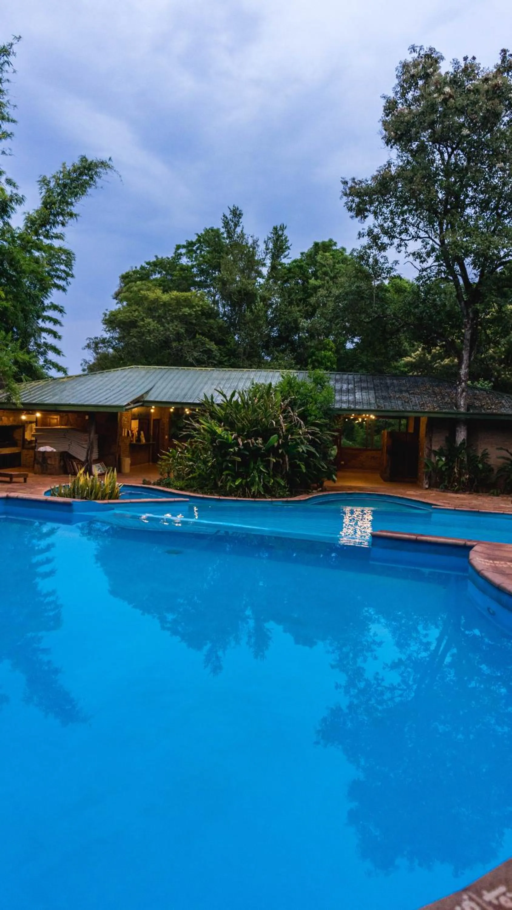Pool view in La Aldea De La Selva Lodge