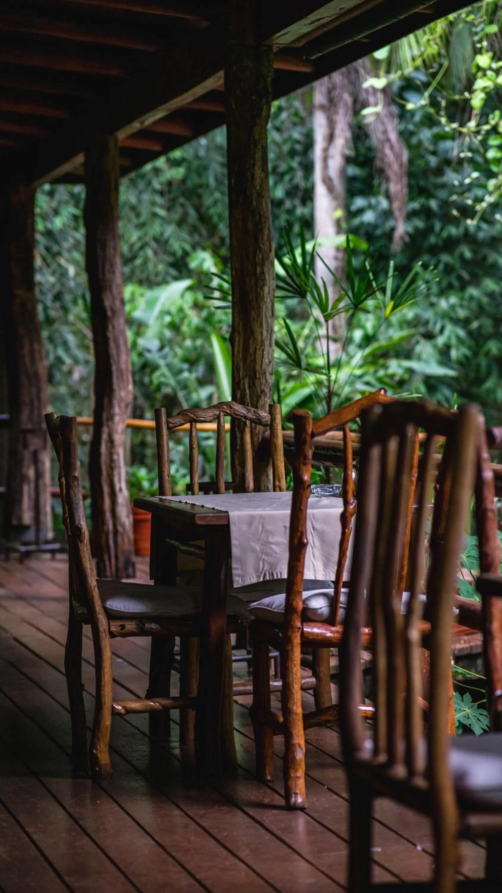 Dining area in La Aldea De La Selva Lodge