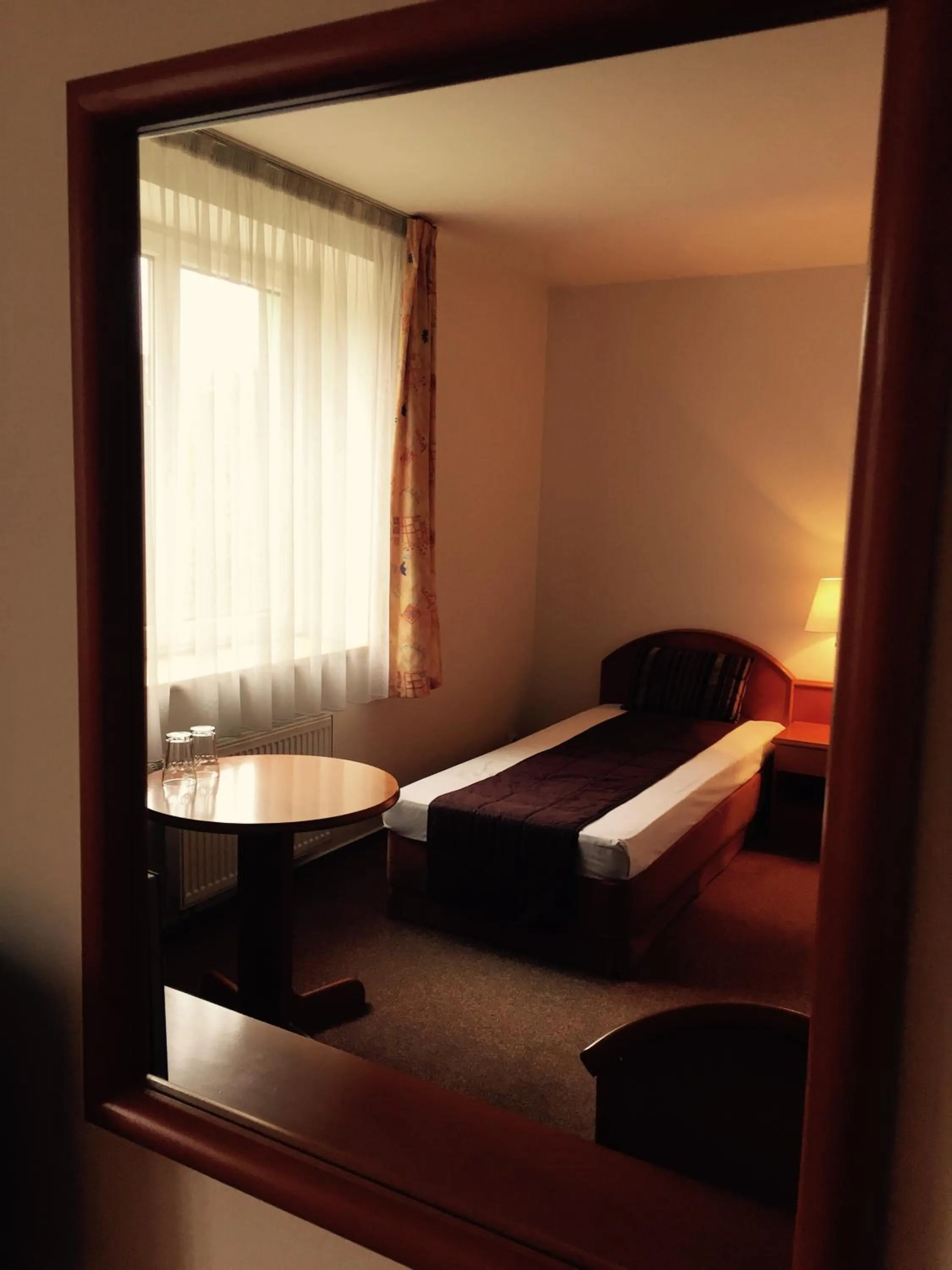 Decorative detail, Bed in Hotel Atrium