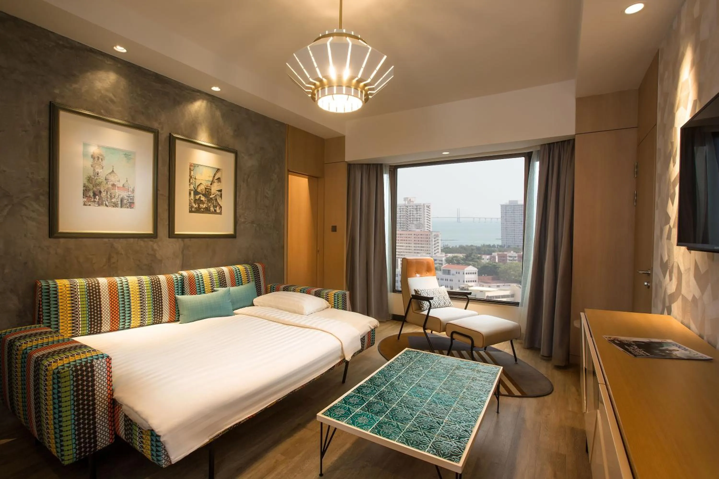 Living room, Bed in JEN Penang Georgetown by Shangri-La