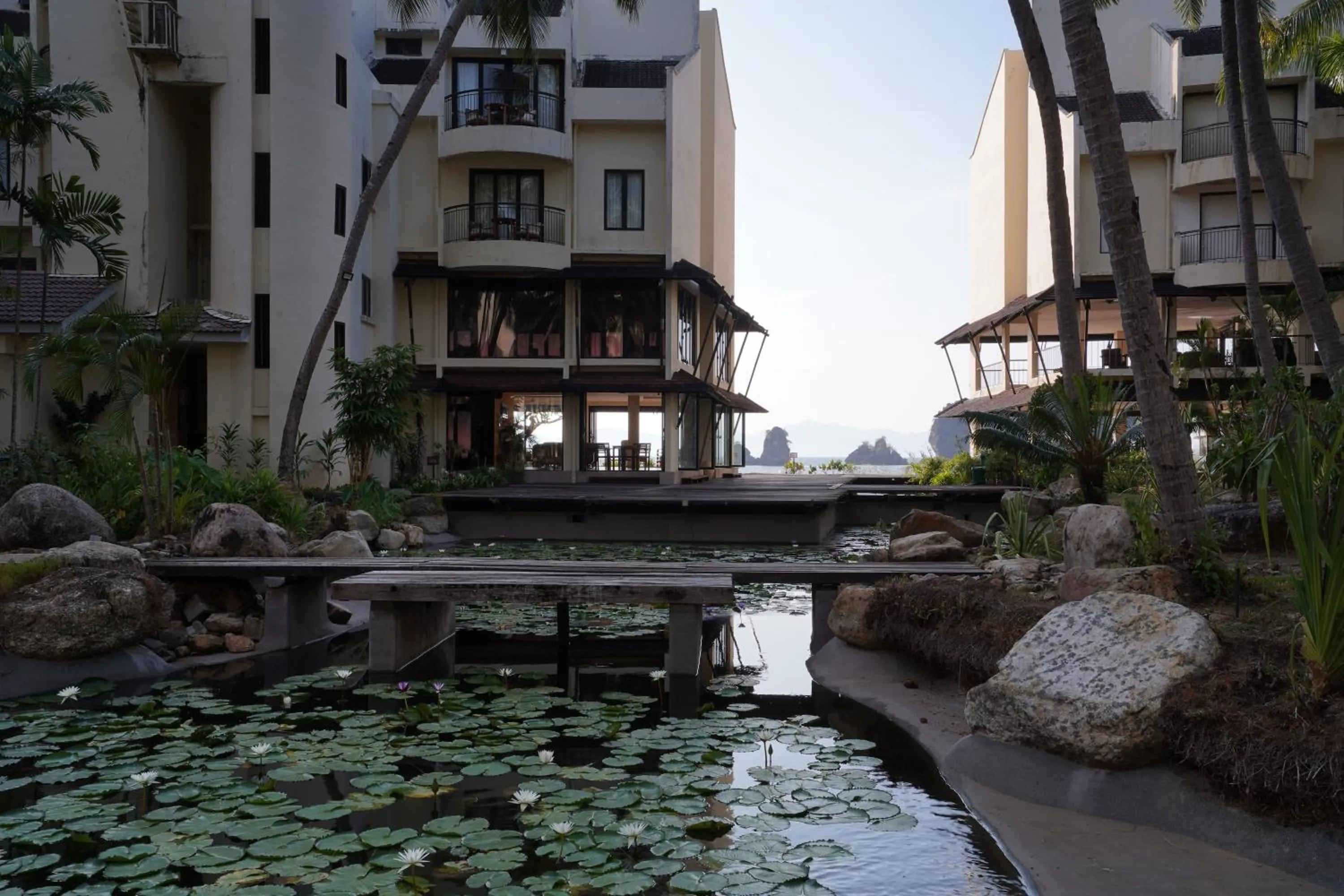 Inner courtyard view in Tanjung Rhu Resort