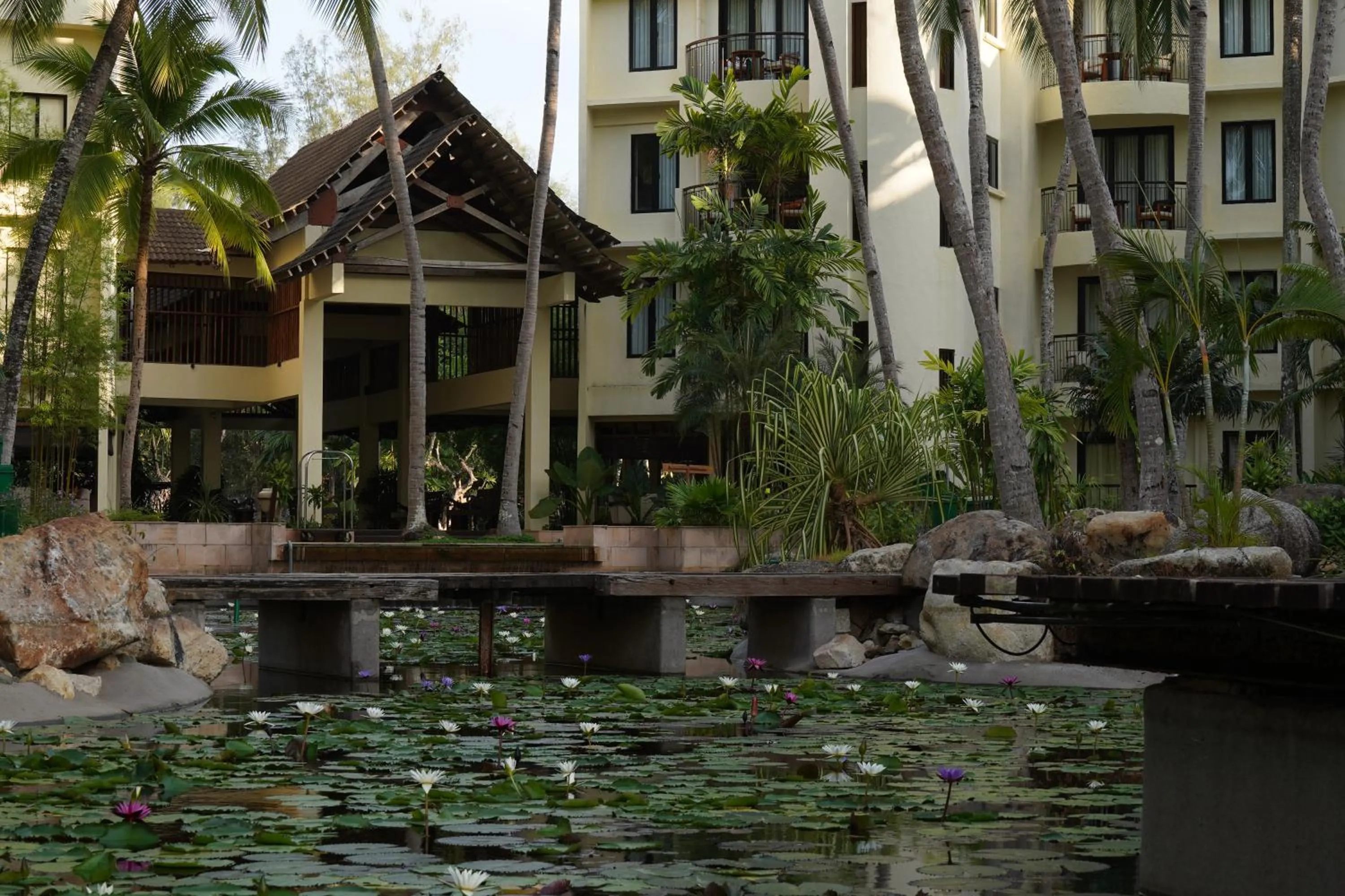 Inner courtyard view in Tanjung Rhu Resort