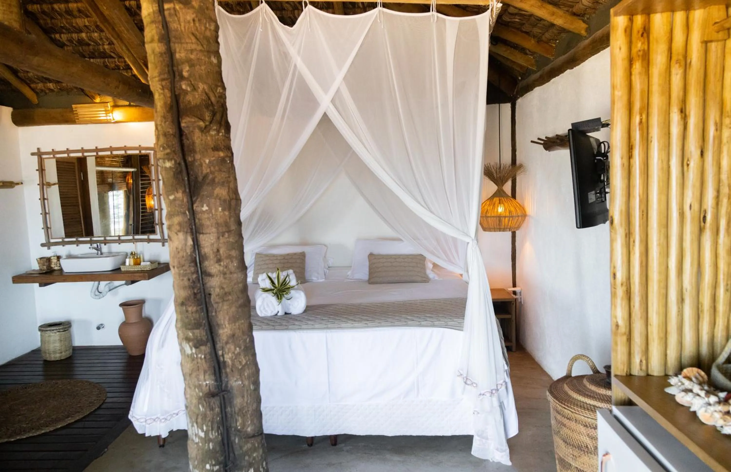 Bed in Pousada Vila do Mar