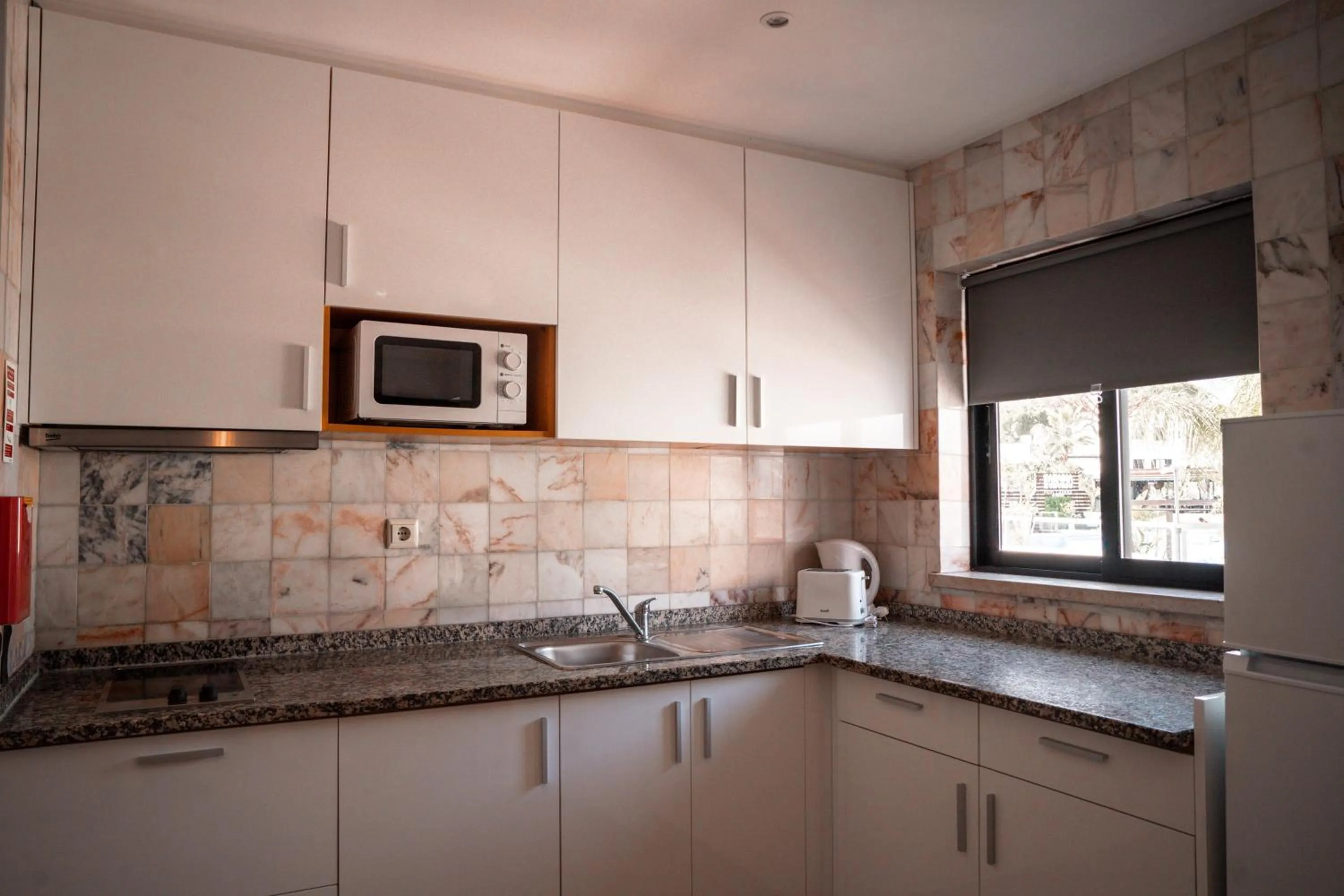 Kitchen or kitchenette in Apartamentos Honorio - Pool and Garden