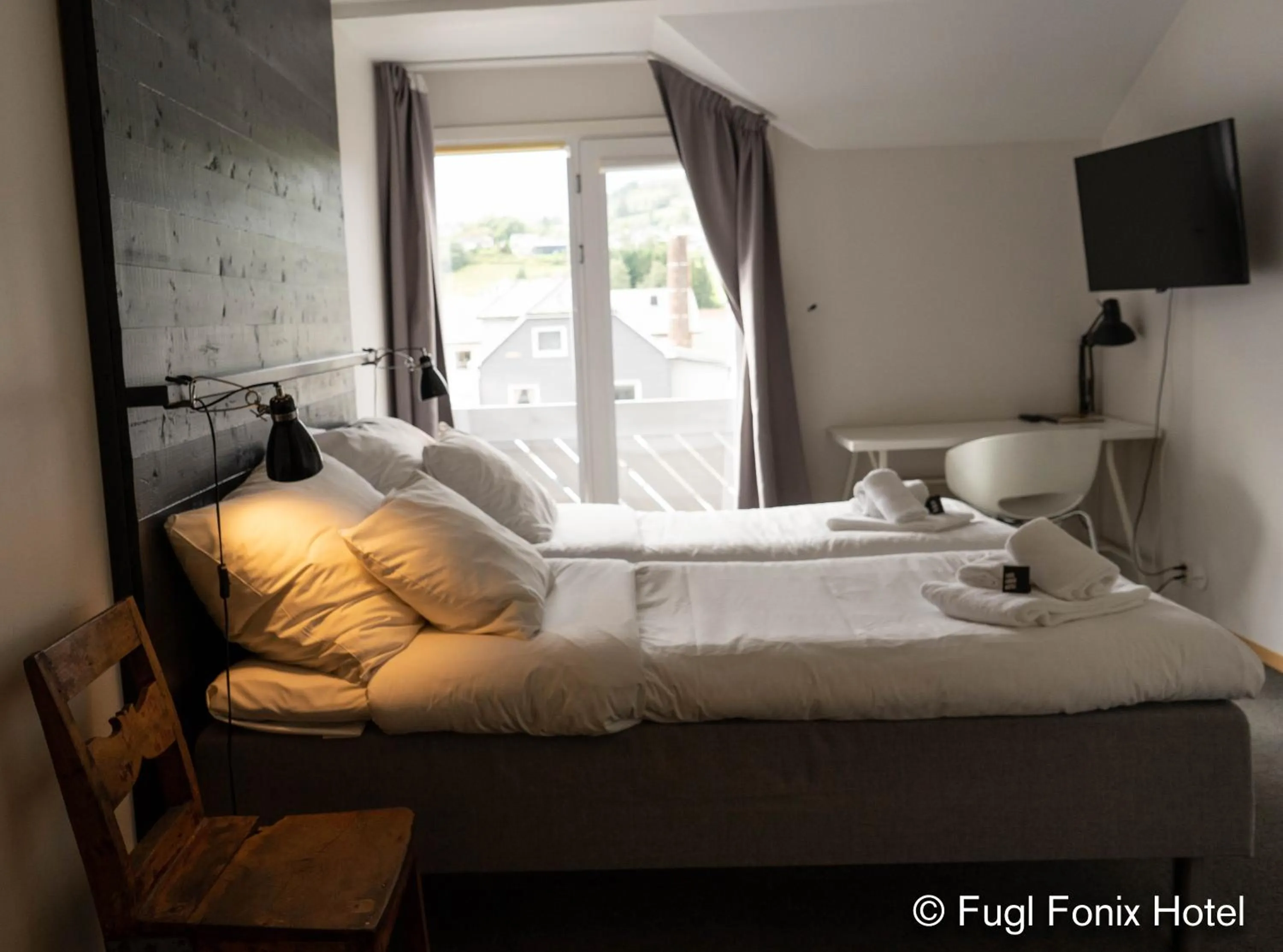 Bed in Fugl Fønix Hotel