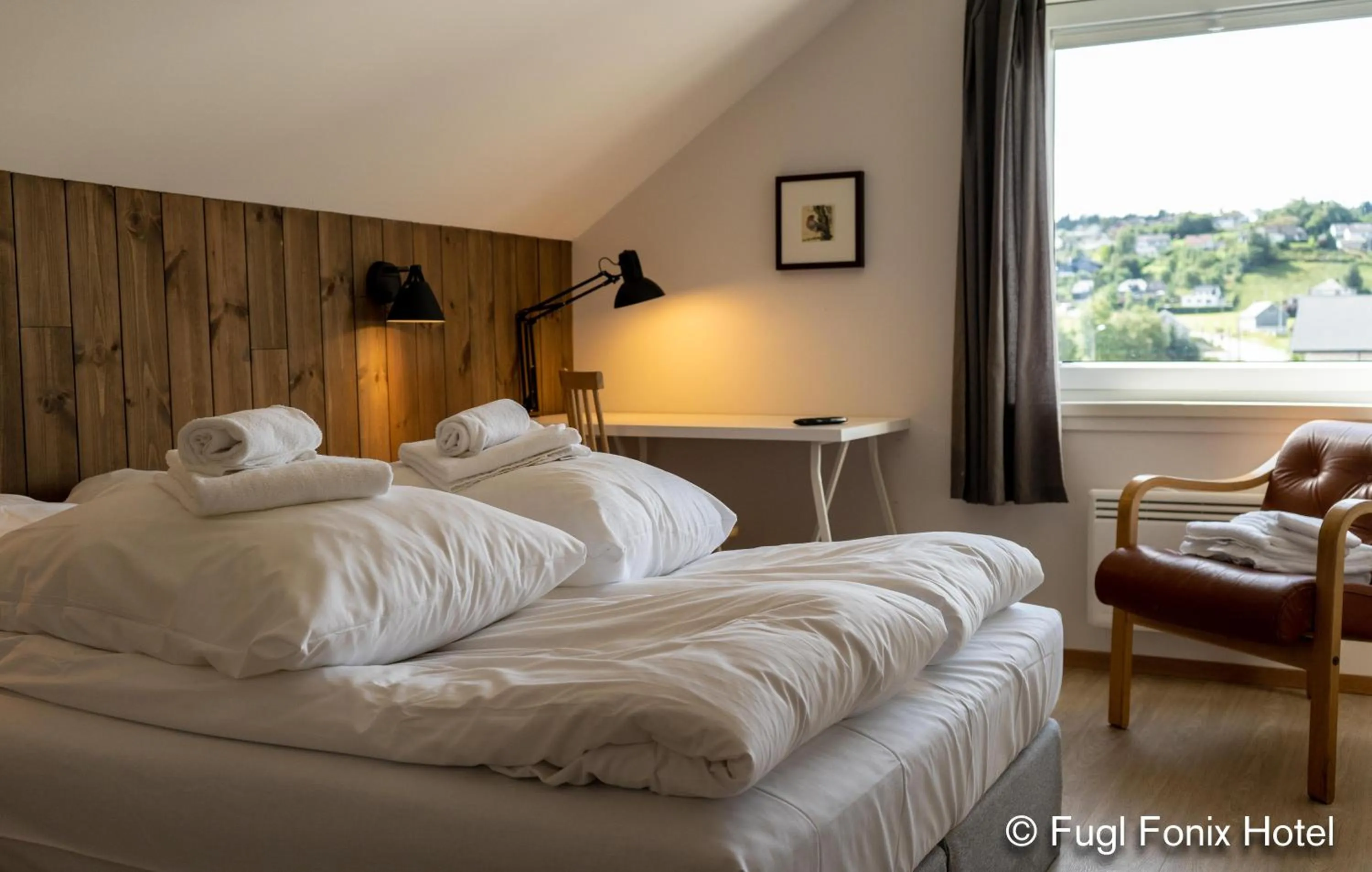 Bed in Fugl Fønix Hotel