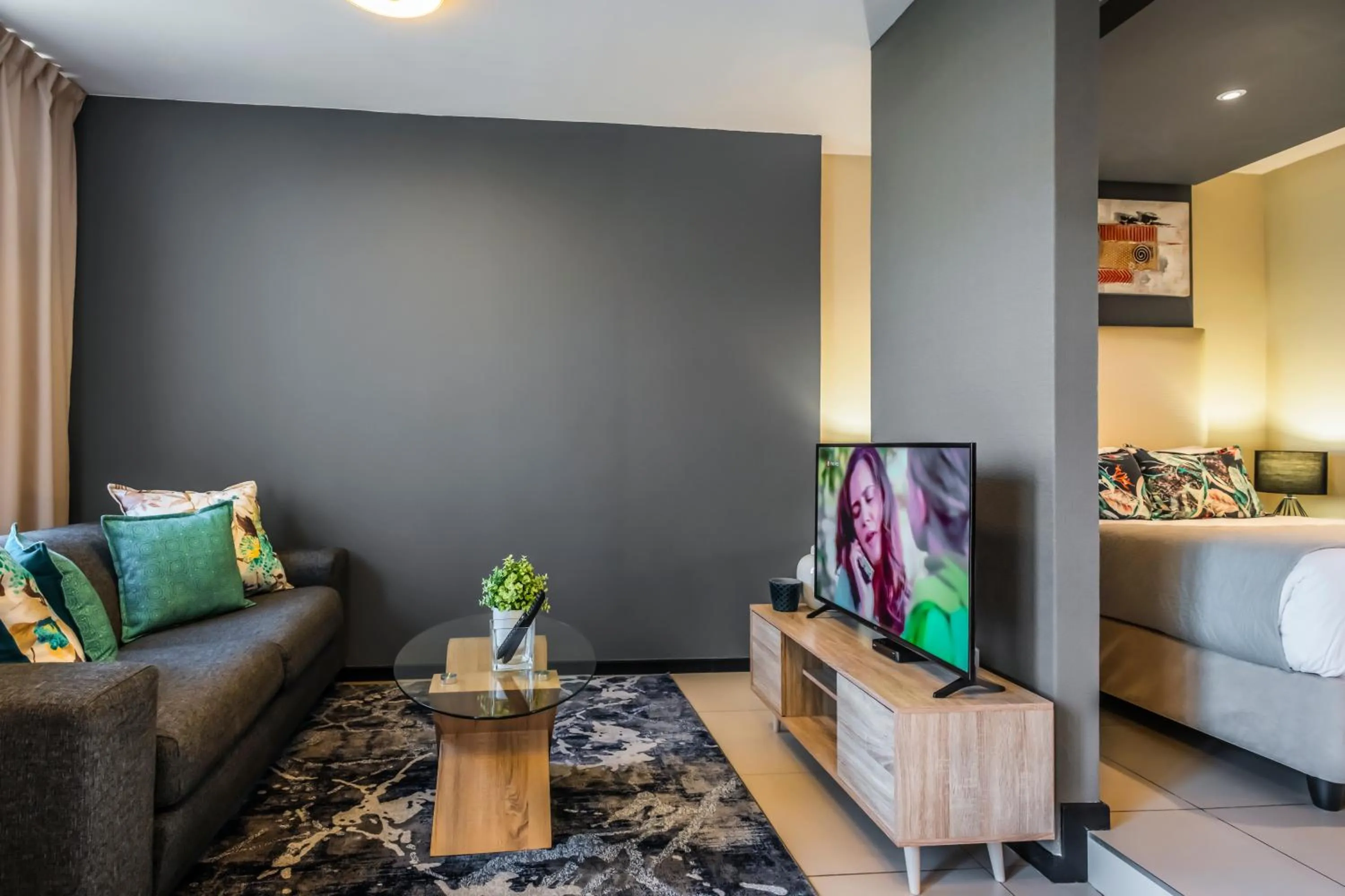 Living room, Bed in CAG The Vantage Rosebank