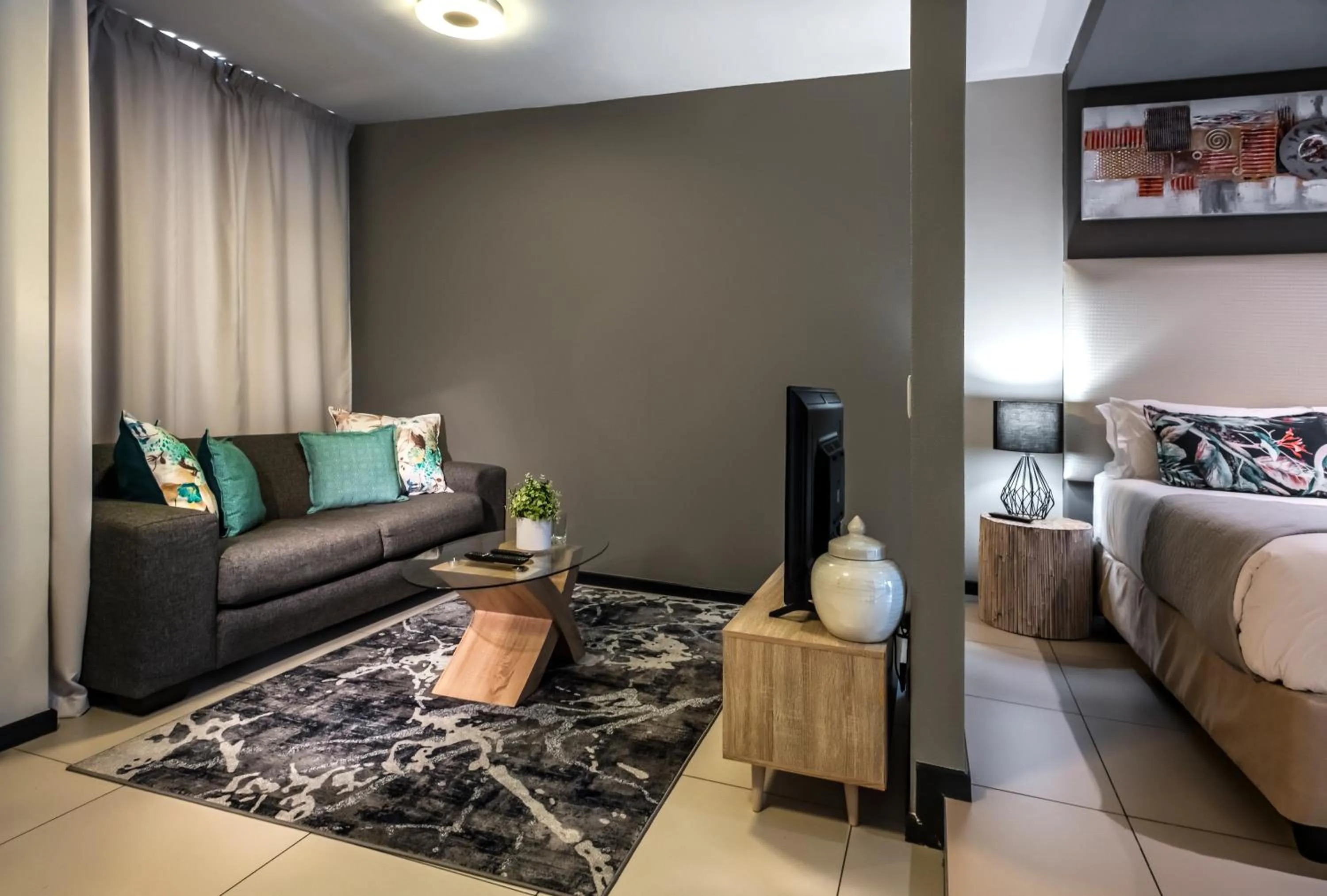 Living room, Bed in CAG The Vantage Rosebank