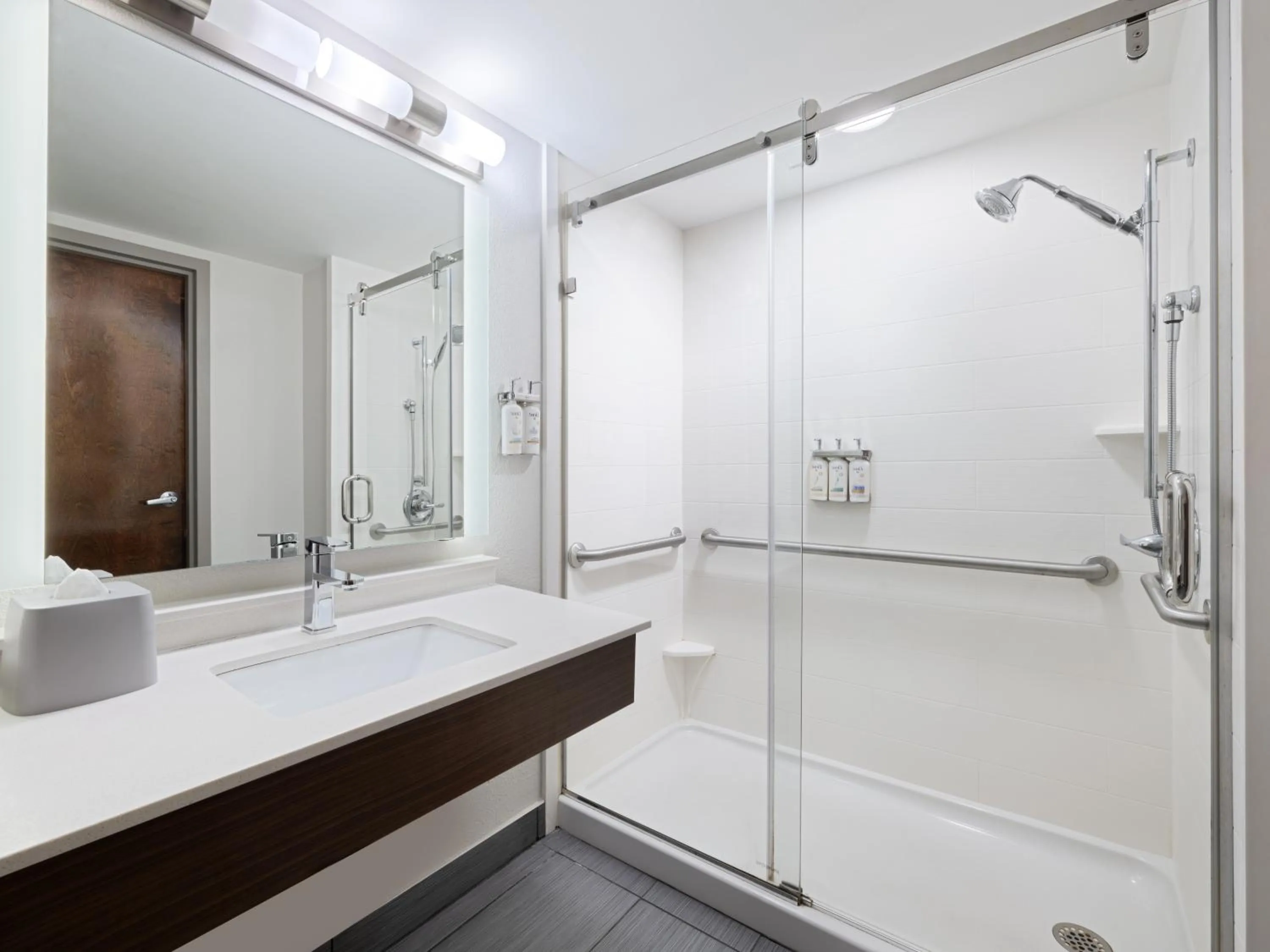 Shower in Holiday Inn Express & Suites Augusta West - Ft Gordon Area by IHG