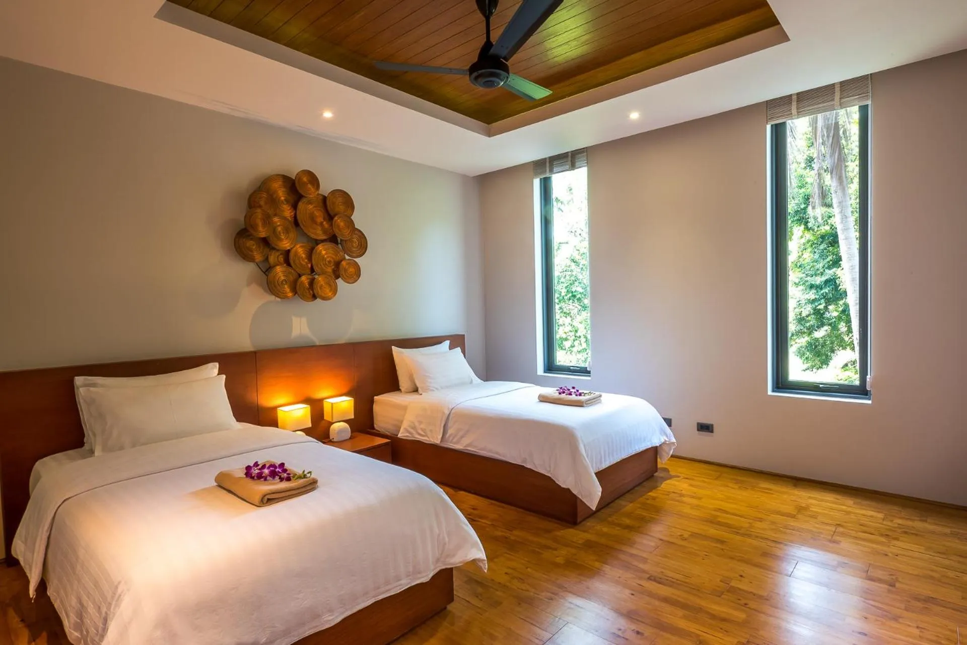 Bed in Bay Villas Koh Phangan