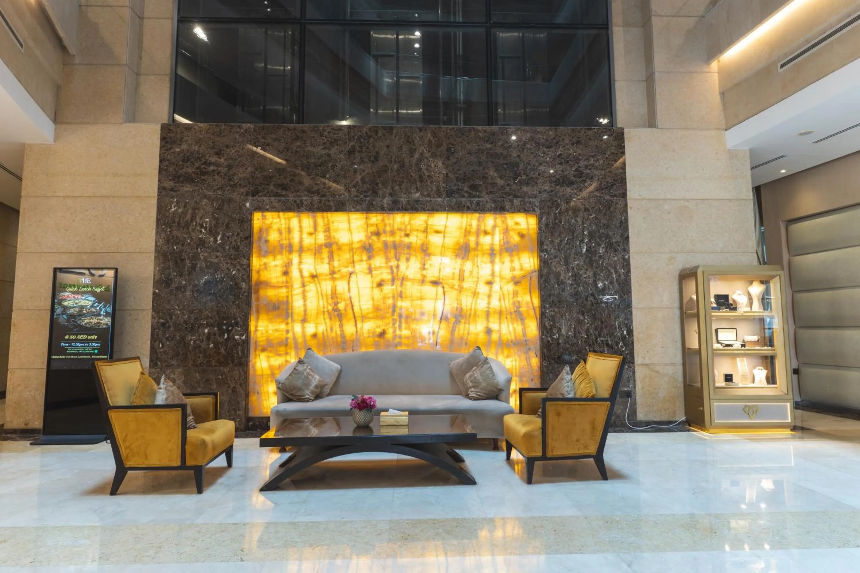 Lobby or reception in Grand Bellevue Hotel Apartment Dubai