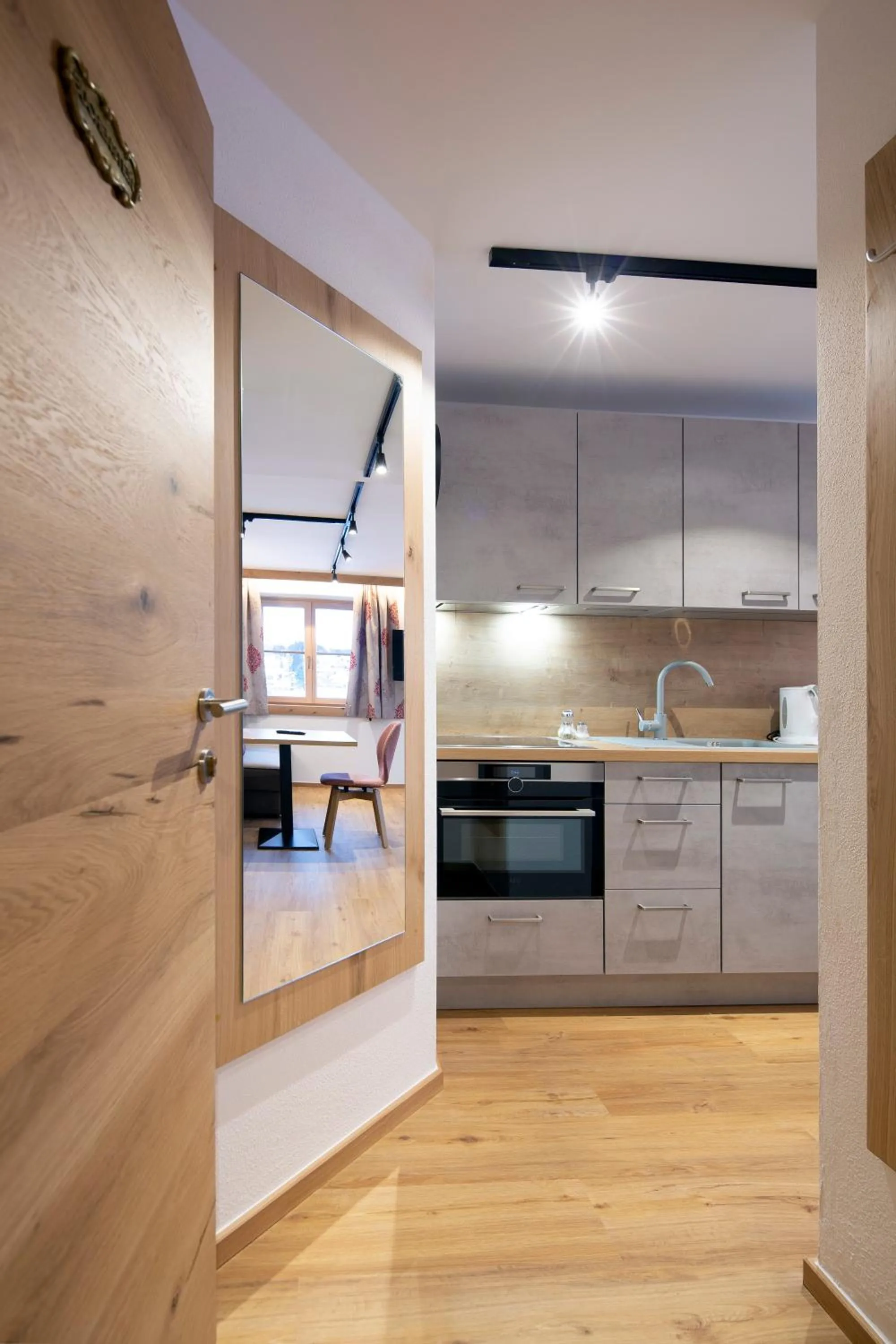 Kitchen or kitchenette in Hotel Gasthof Obermair