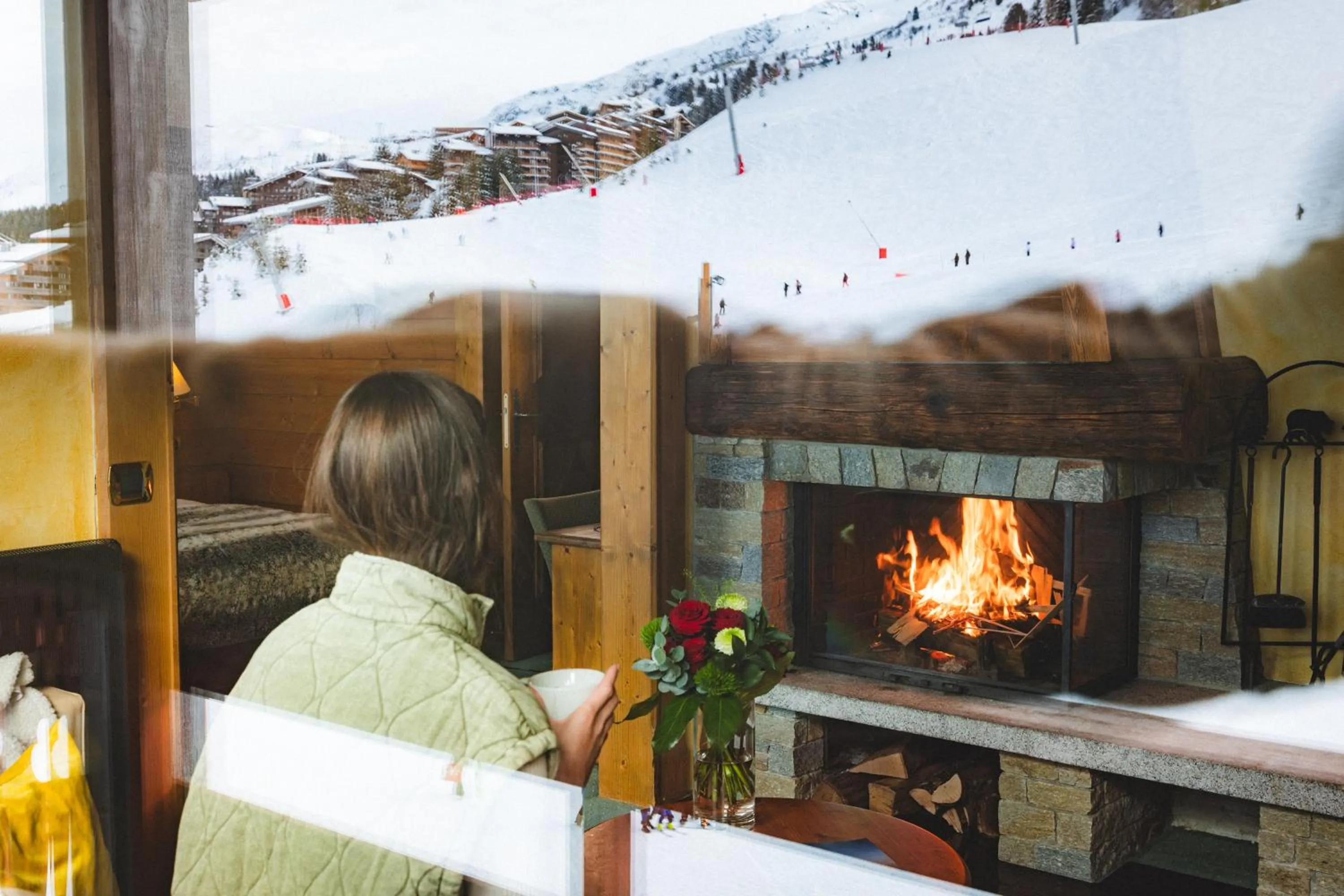 fireplace in Hotel Mont Vallon