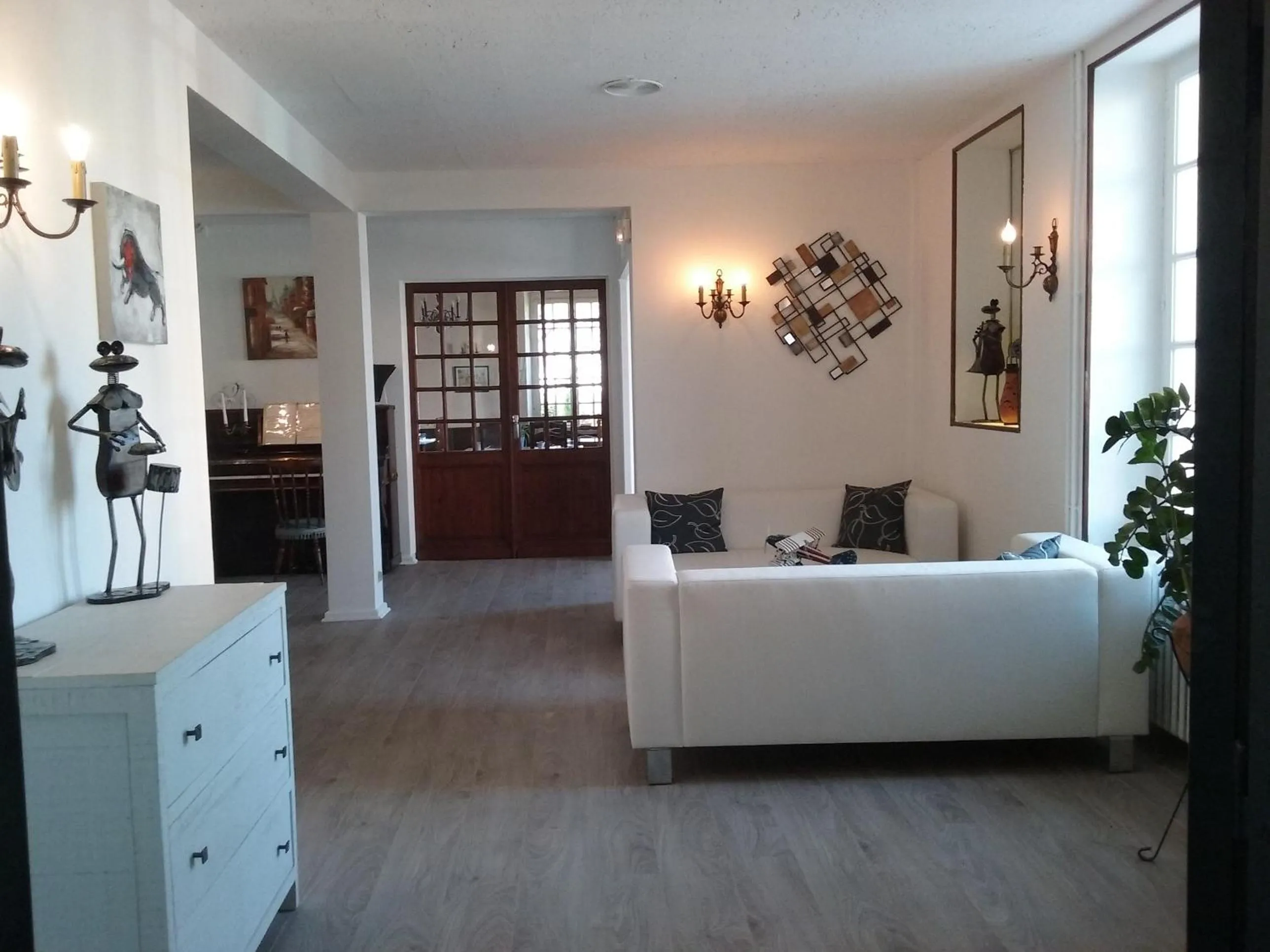 Lobby or reception, Bed in Hotel du Commerce Chez Stéphane