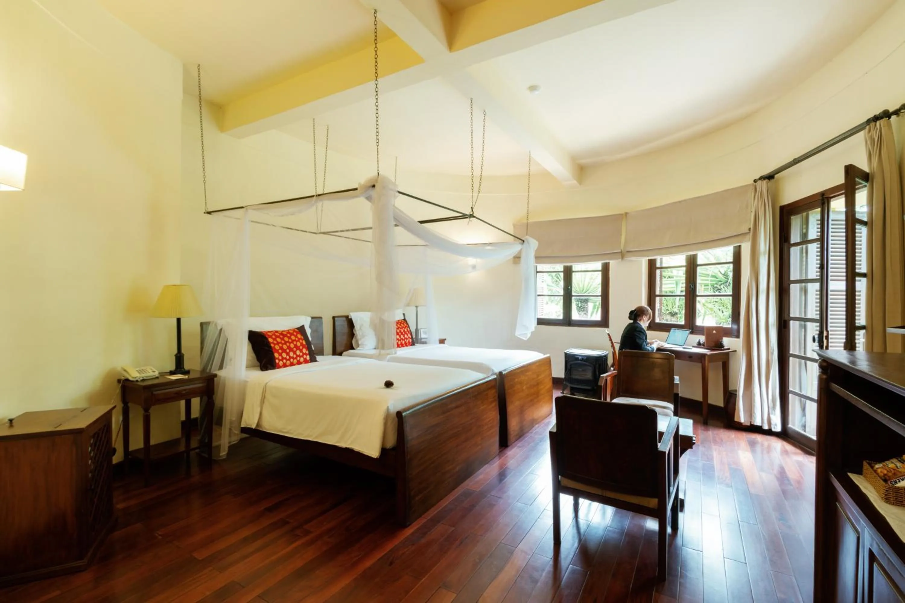 Bed in Ana Mandara Villas Dalat Resort & Spa