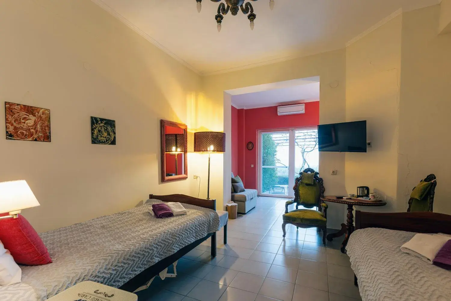 Triple Room with Sea View in Hotel Villa Sevasti Triple Room with Sea View in Hotel Villa Sevasti