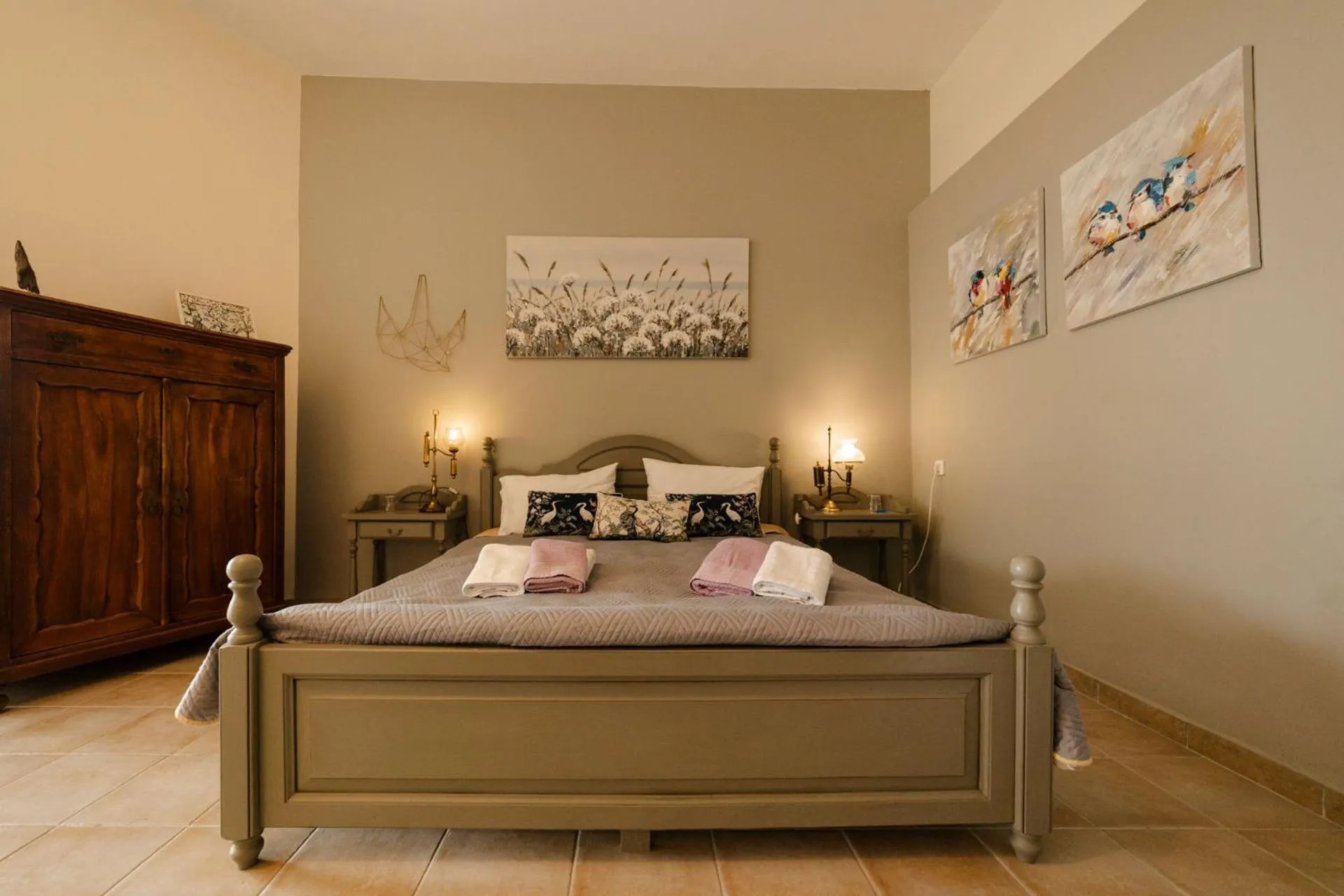 Bed in Hotel Villa Sevasti