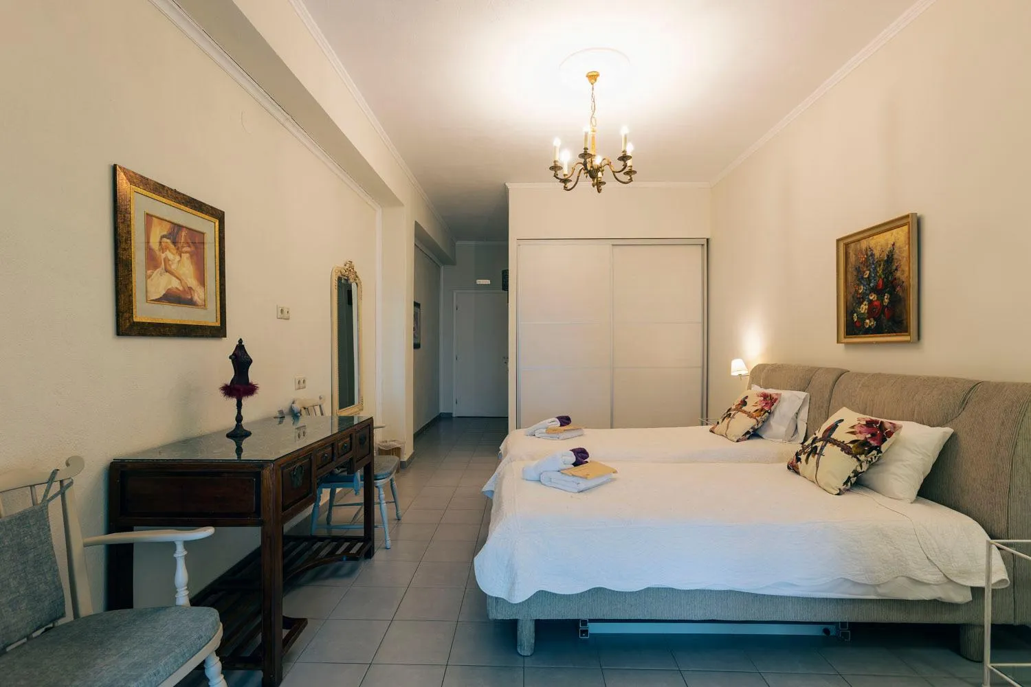 Bed in Hotel Villa Sevasti