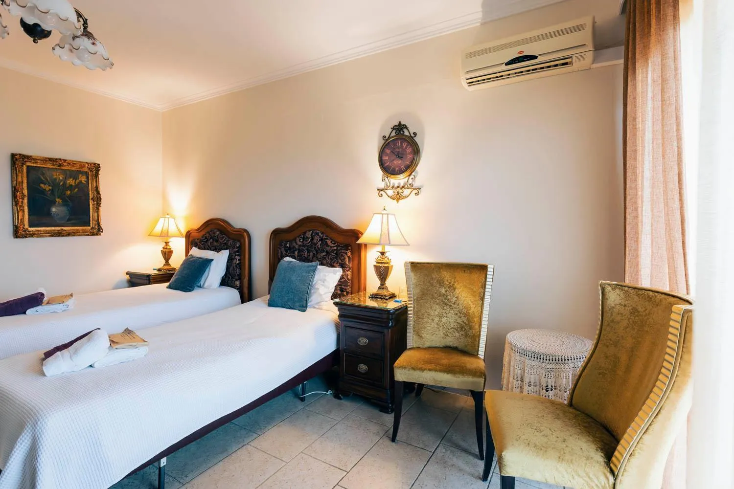 Bed in Hotel Villa Sevasti