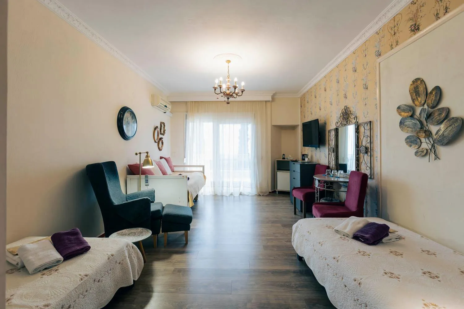 Bed in Hotel Villa Sevasti