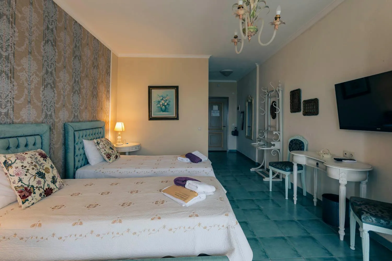 Bed in Hotel Villa Sevasti