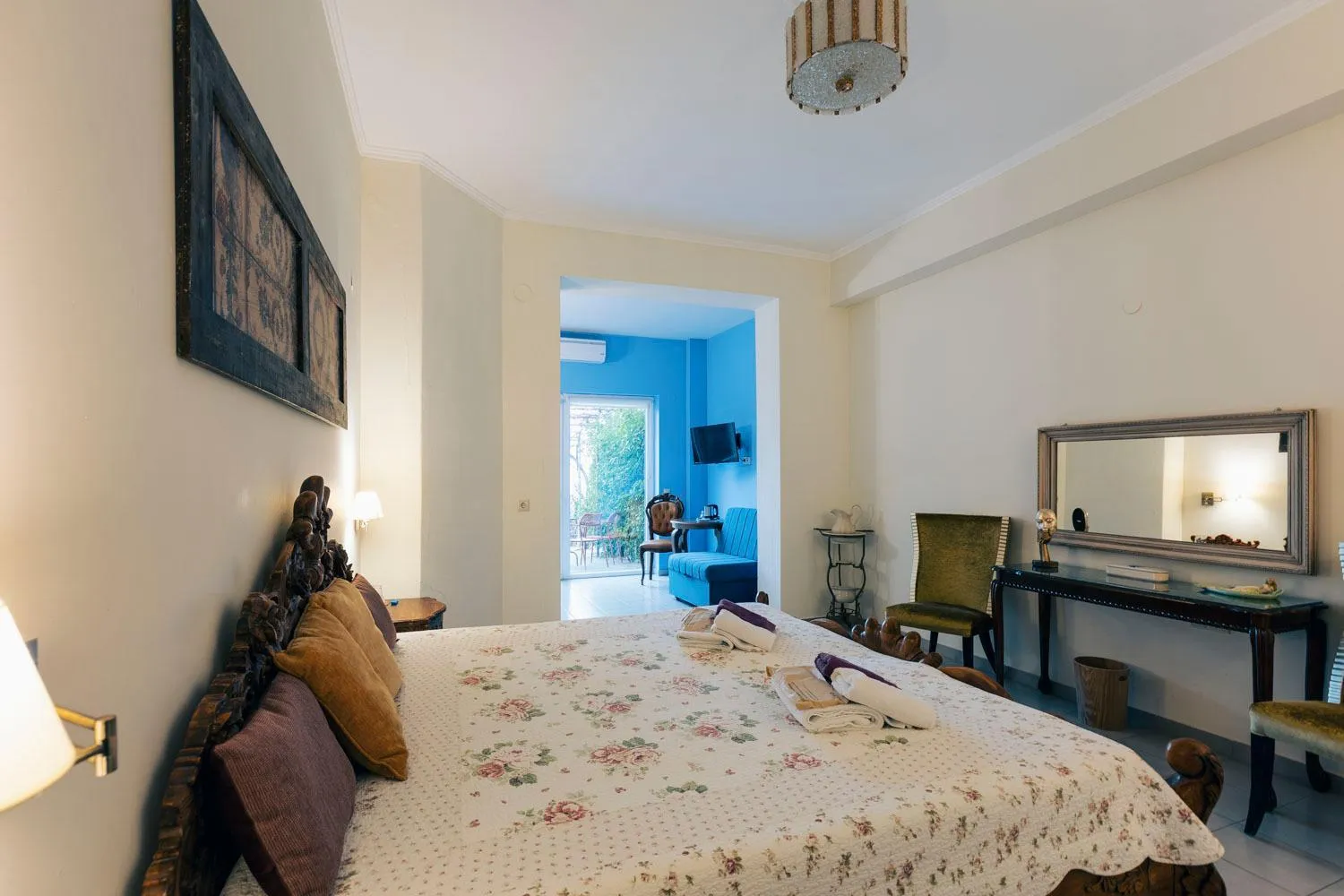 Bed in Hotel Villa Sevasti