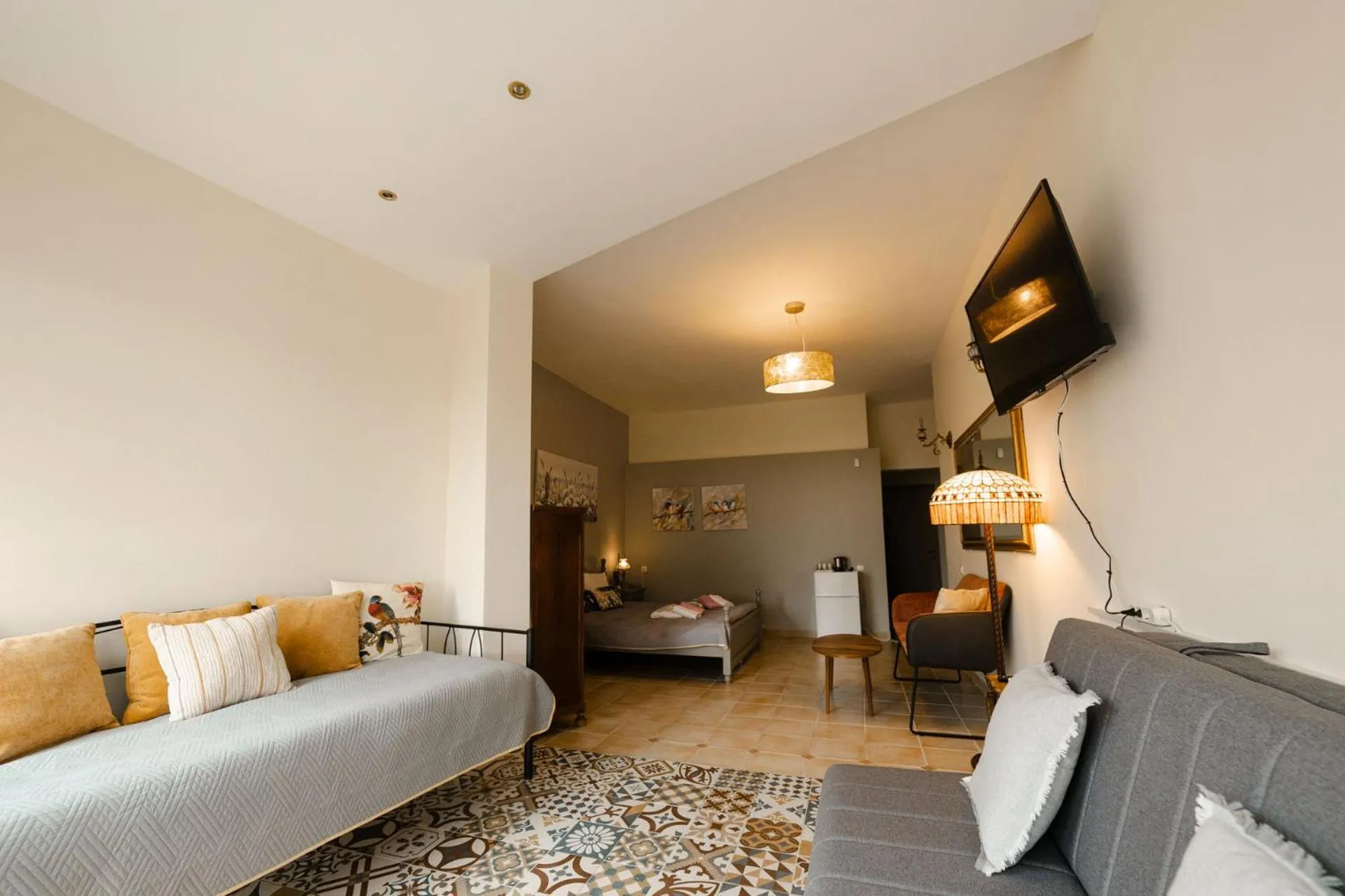 Bed in Hotel Villa Sevasti