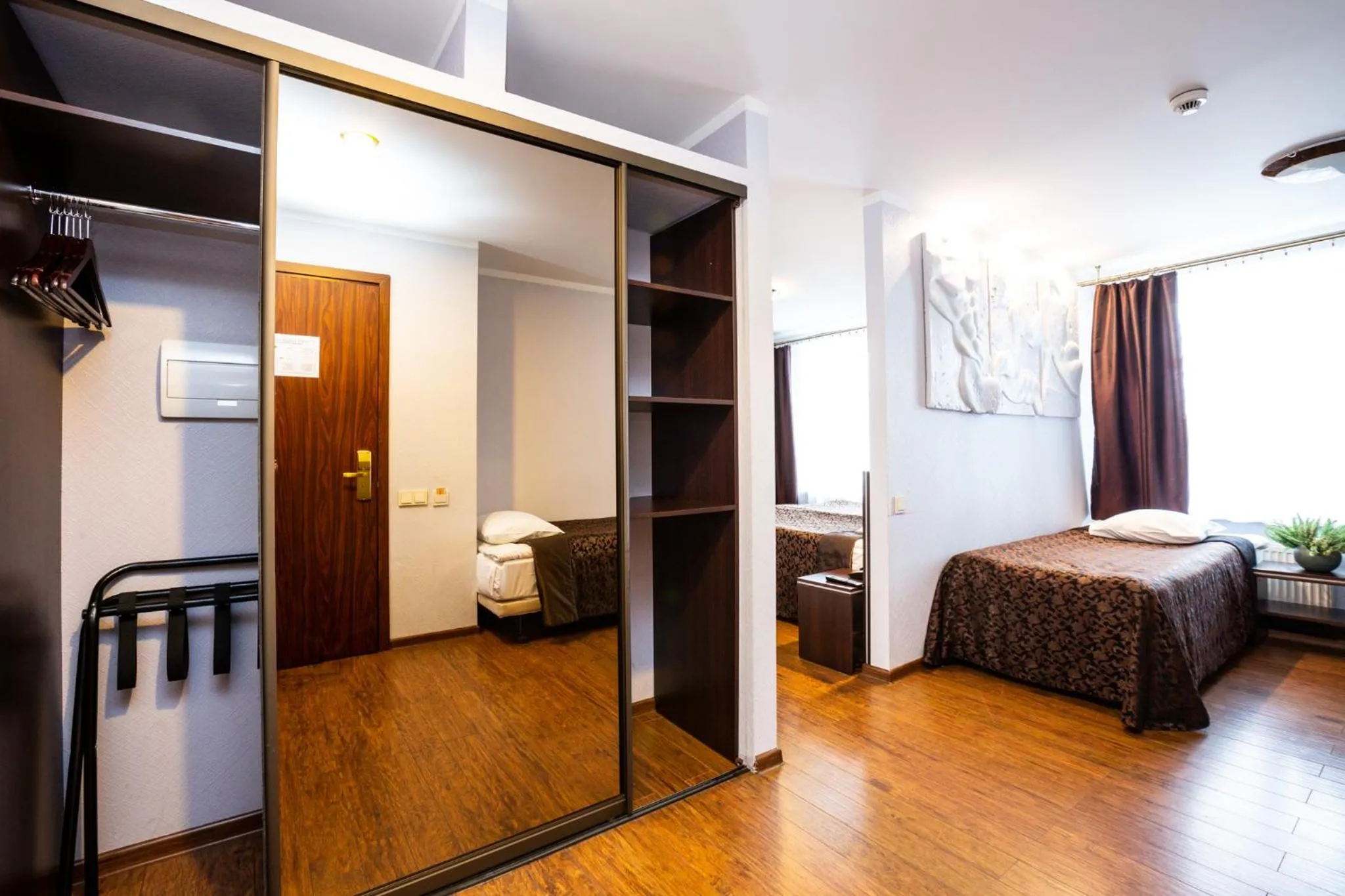 Bathroom, Bed in PRIMO Hotel Riga