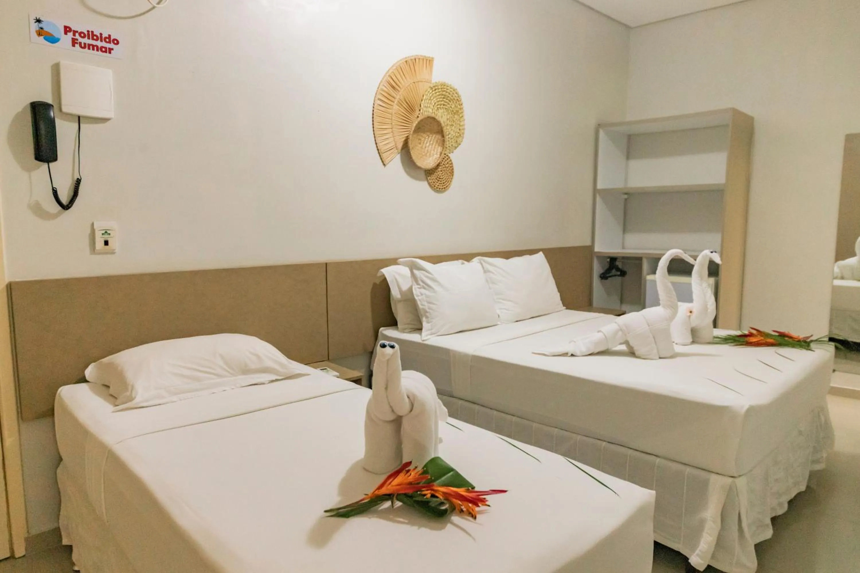 View (from property/room), Bed in Pousada Ponta de Mangue