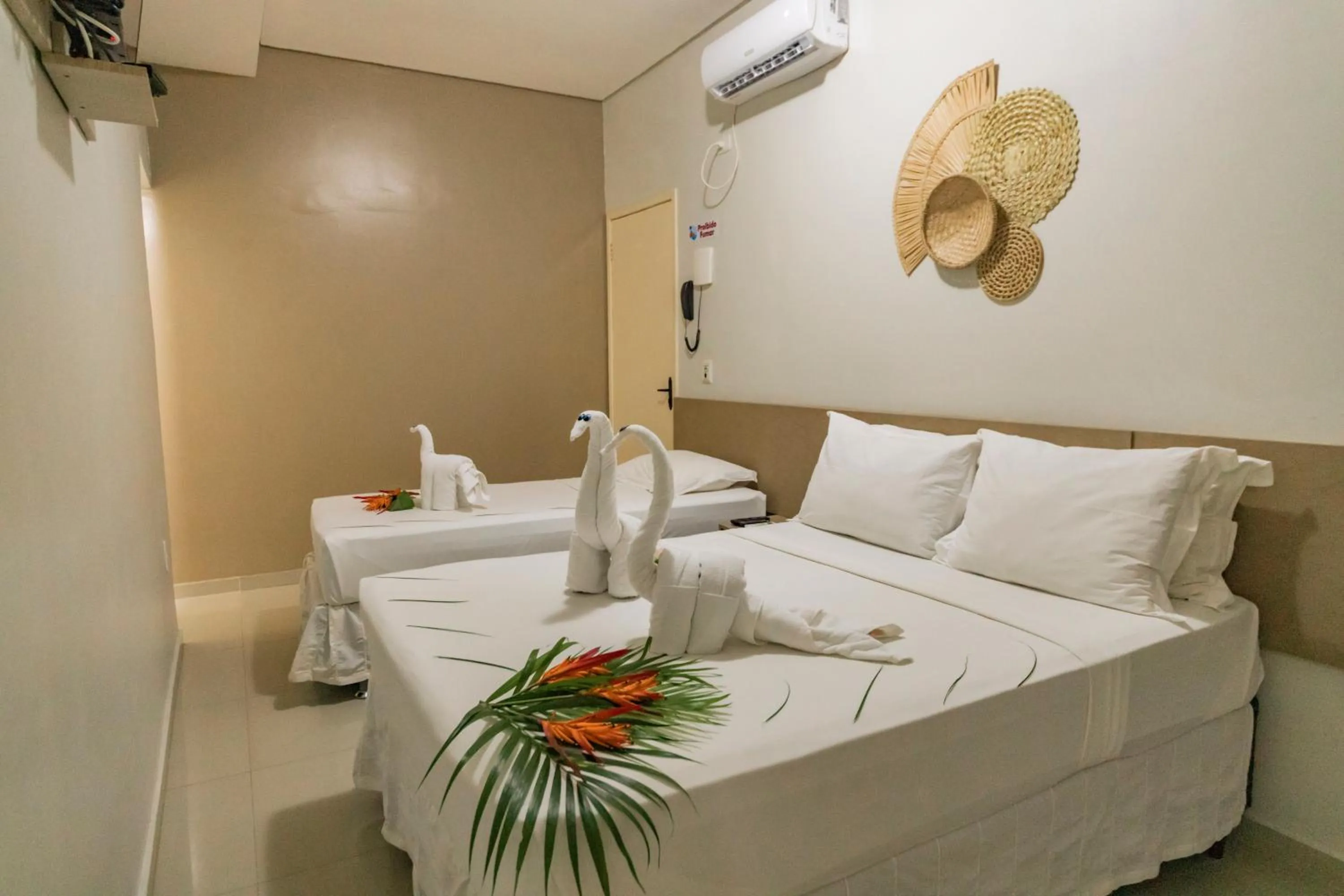 View (from property/room), Bed in Pousada Ponta de Mangue