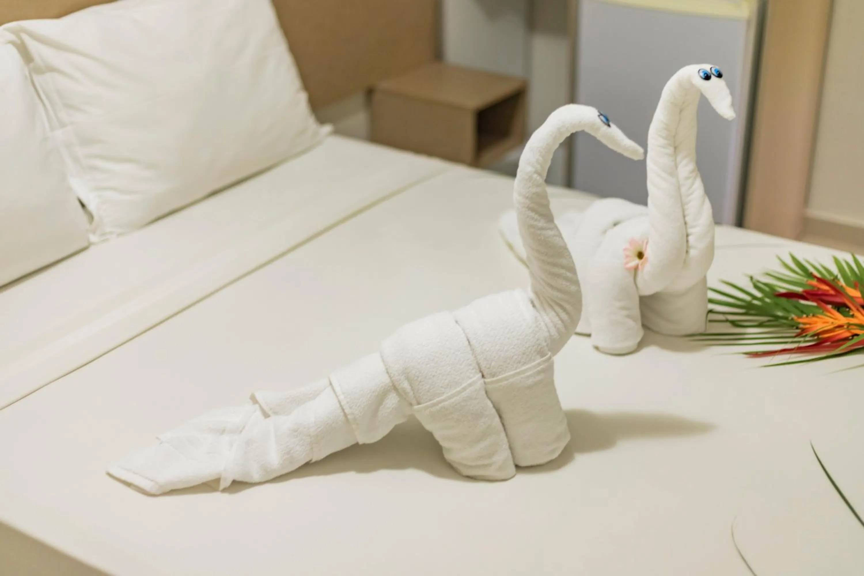 View (from property/room), Bed in Pousada Ponta de Mangue