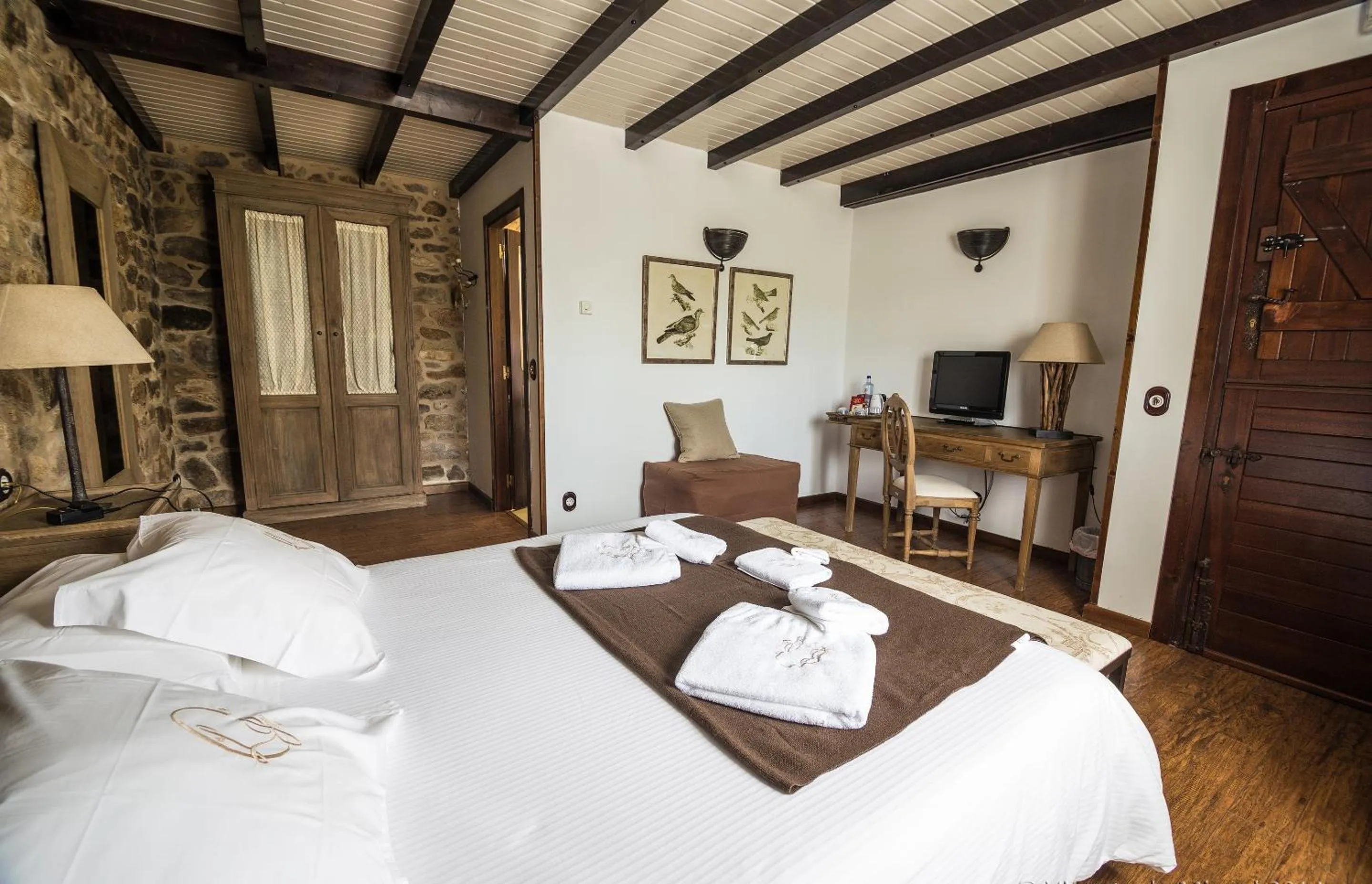 Bed in Hotel Rustico Lugar Do Cotariño