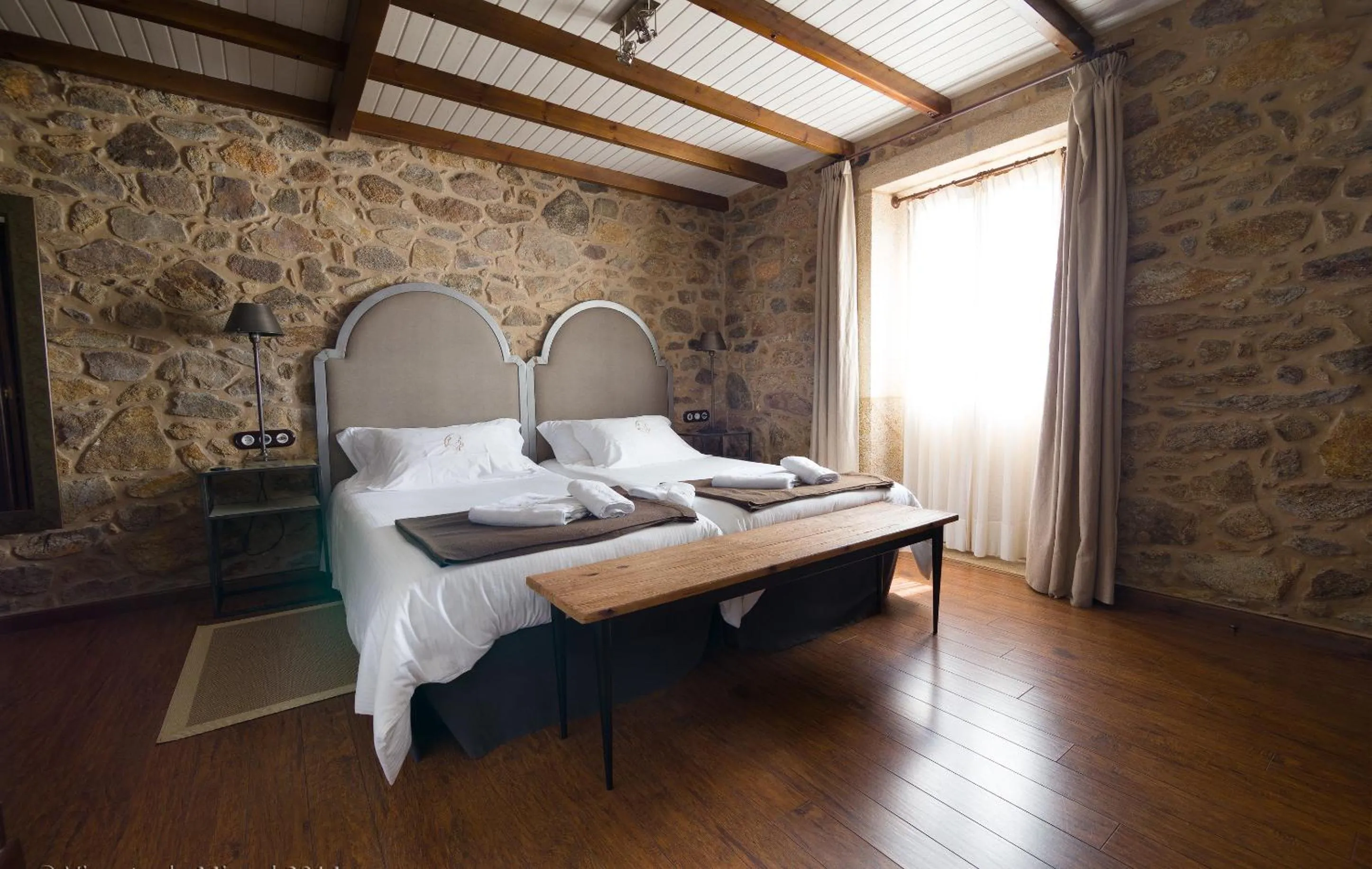Bed in Hotel Rustico Lugar Do Cotariño