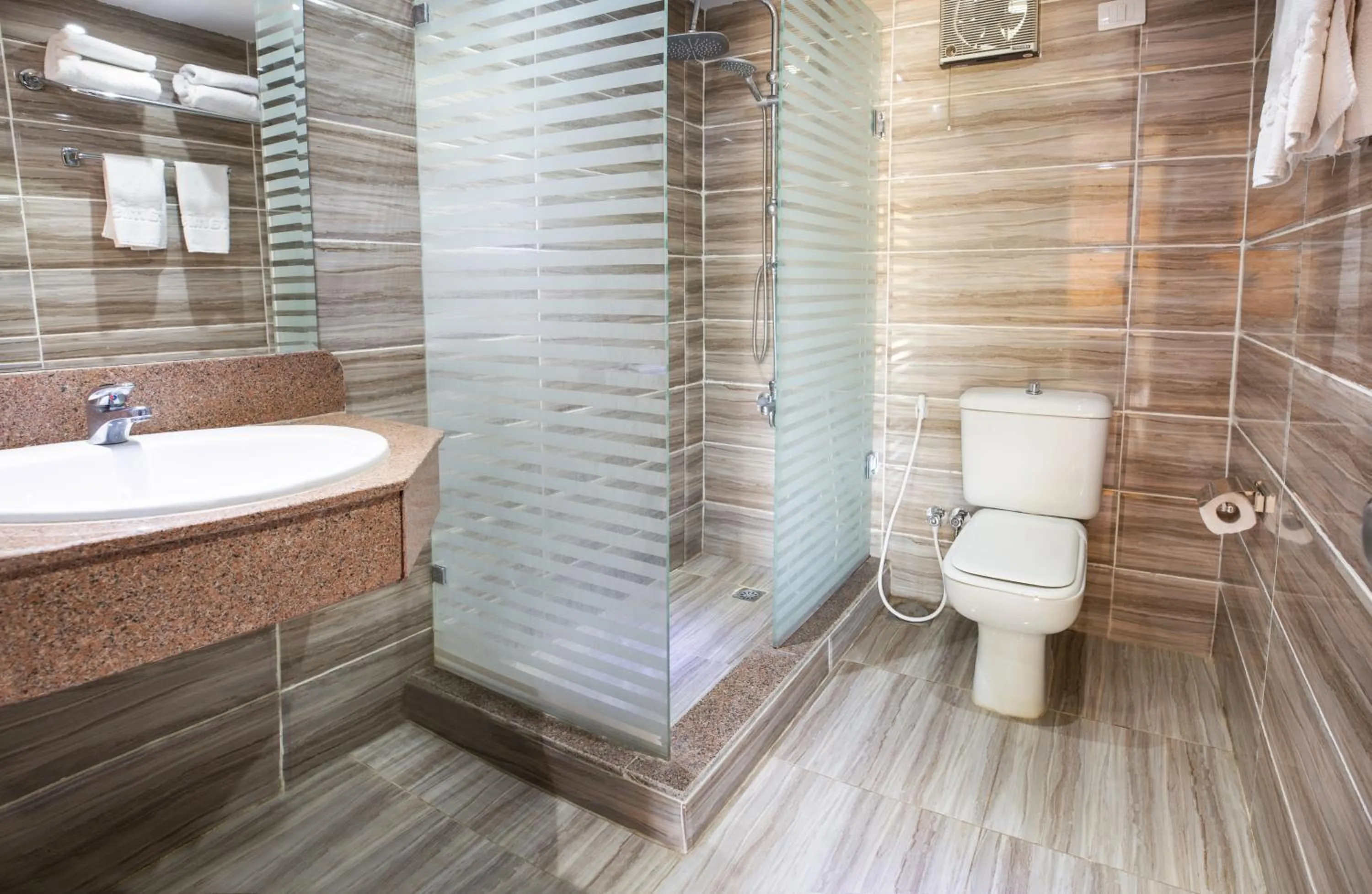 Shower in Obelisk Nile Hotel Aswan