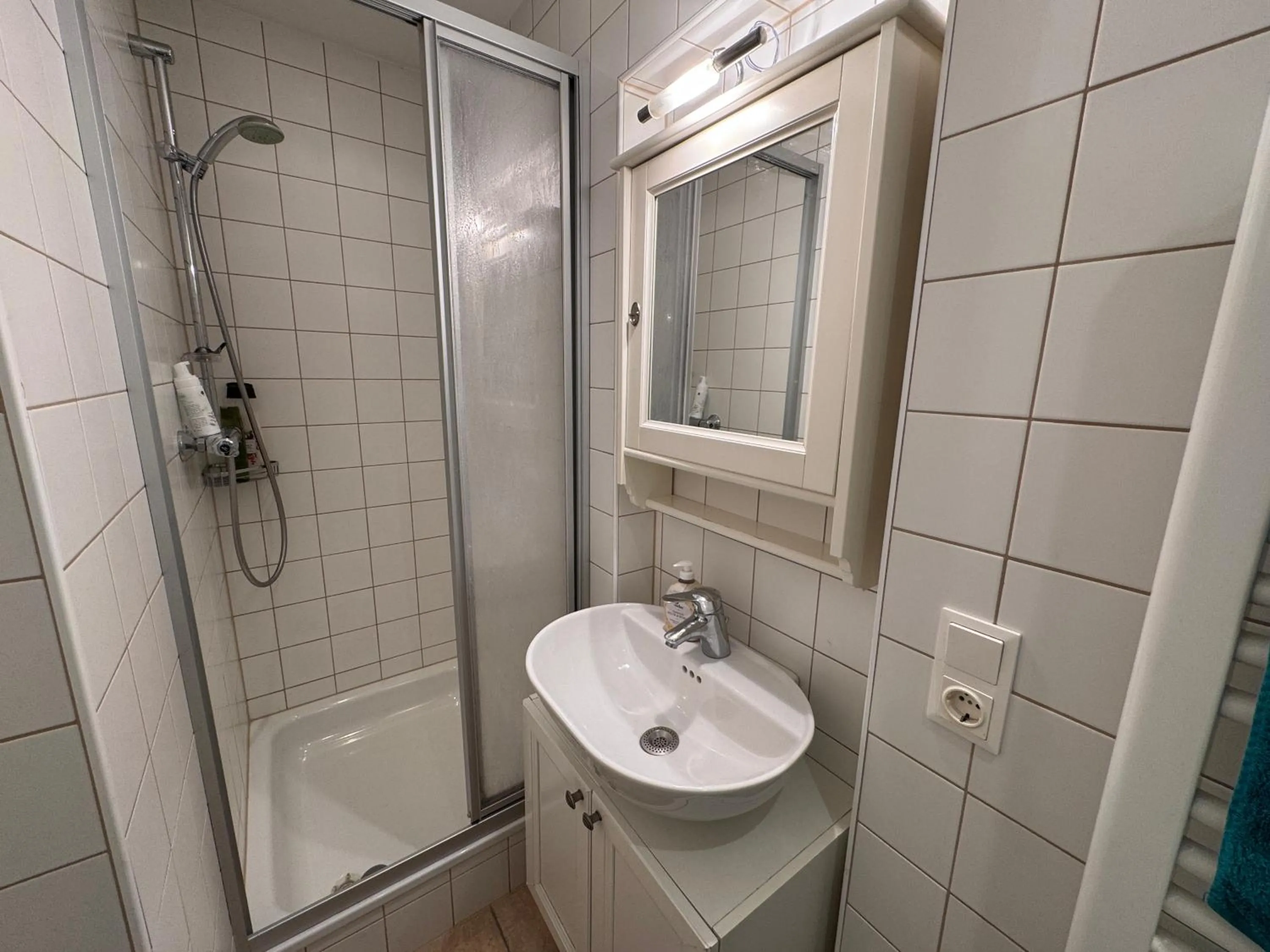 Shower in Ferienwohnung Lisa