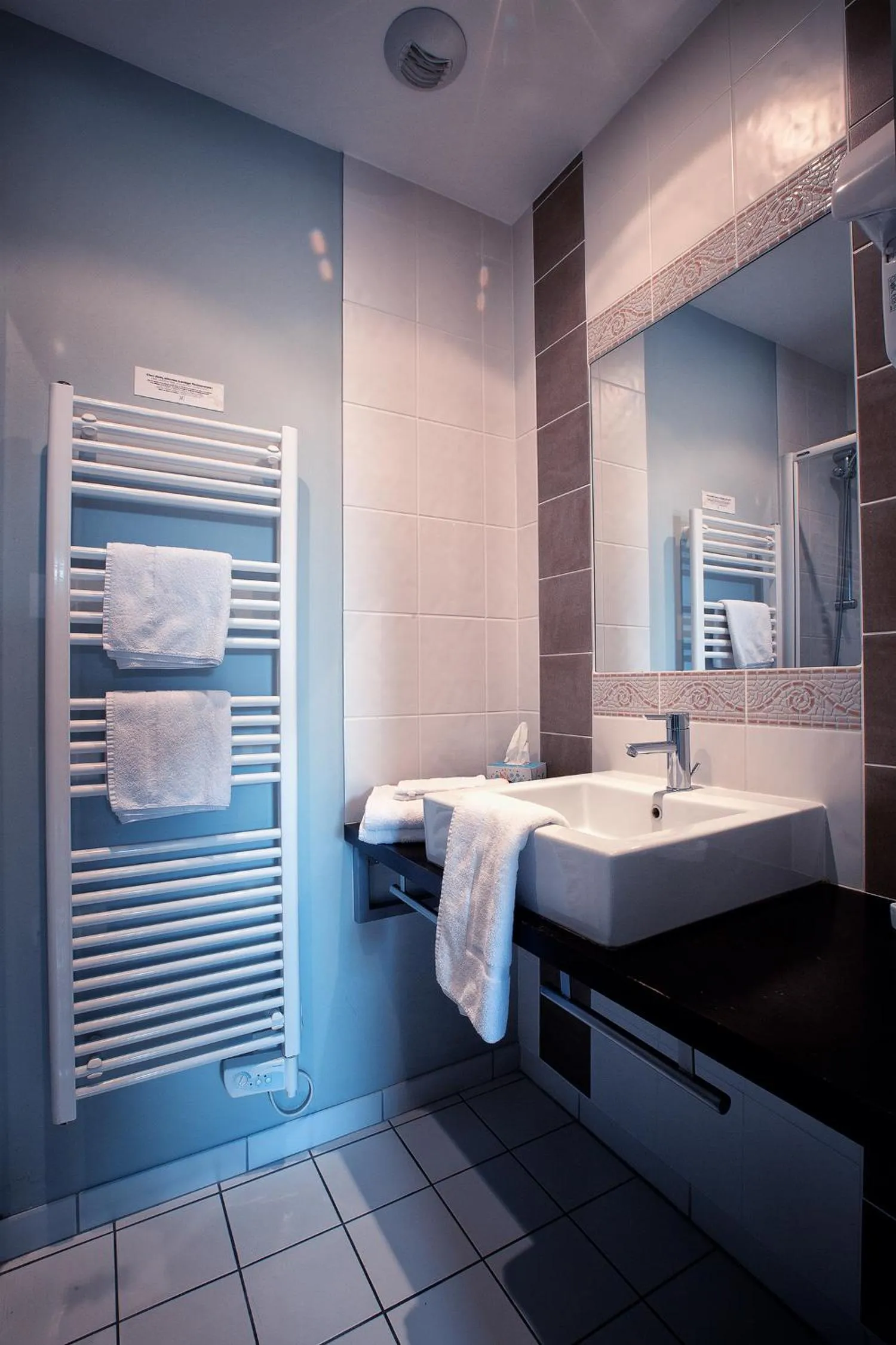 Bathroom, Bed in Hôtel & Spa Chai De La Paleine