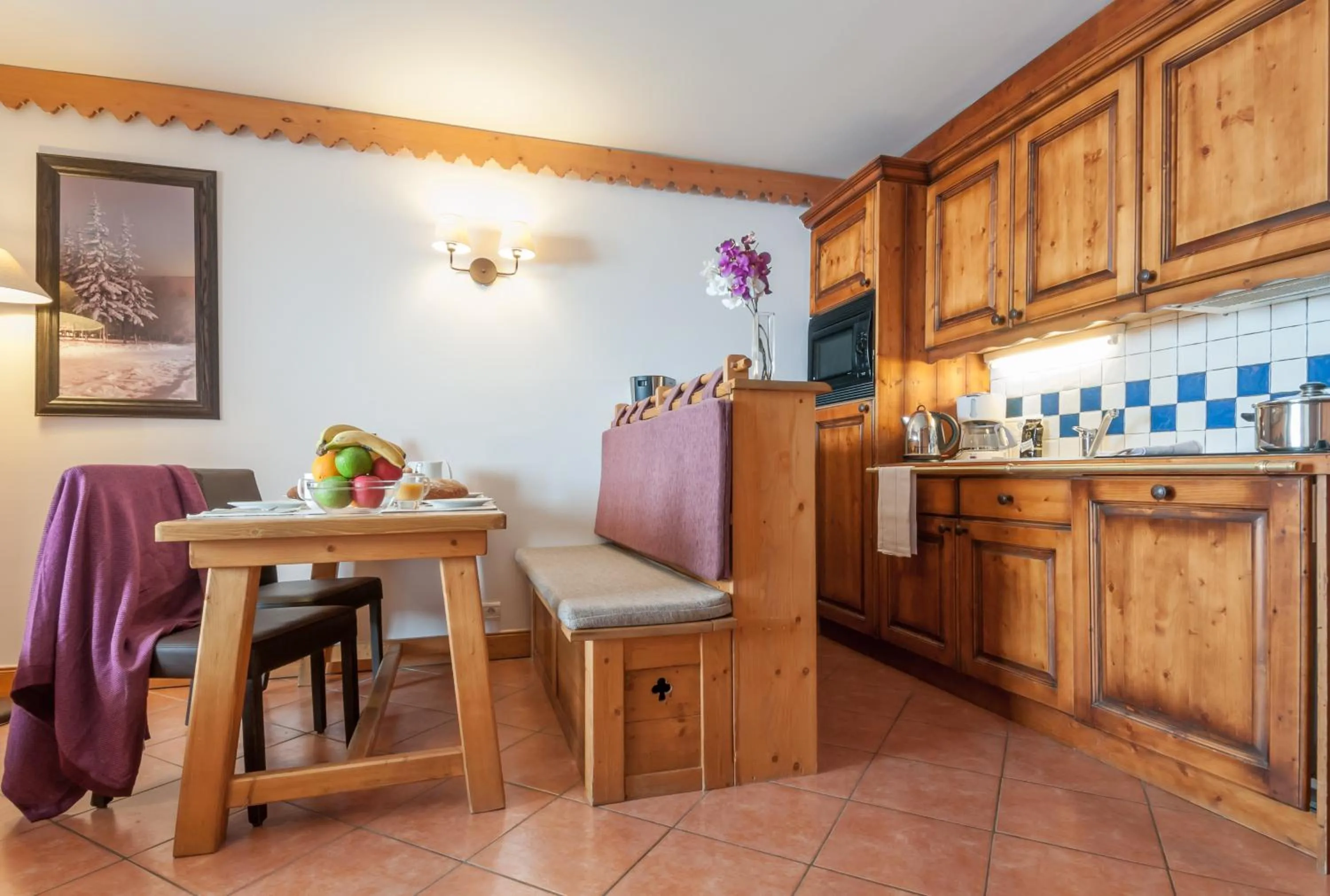 Kitchen or kitchenette in Résidence Pierre & Vacances Premium Les Hauts Bois