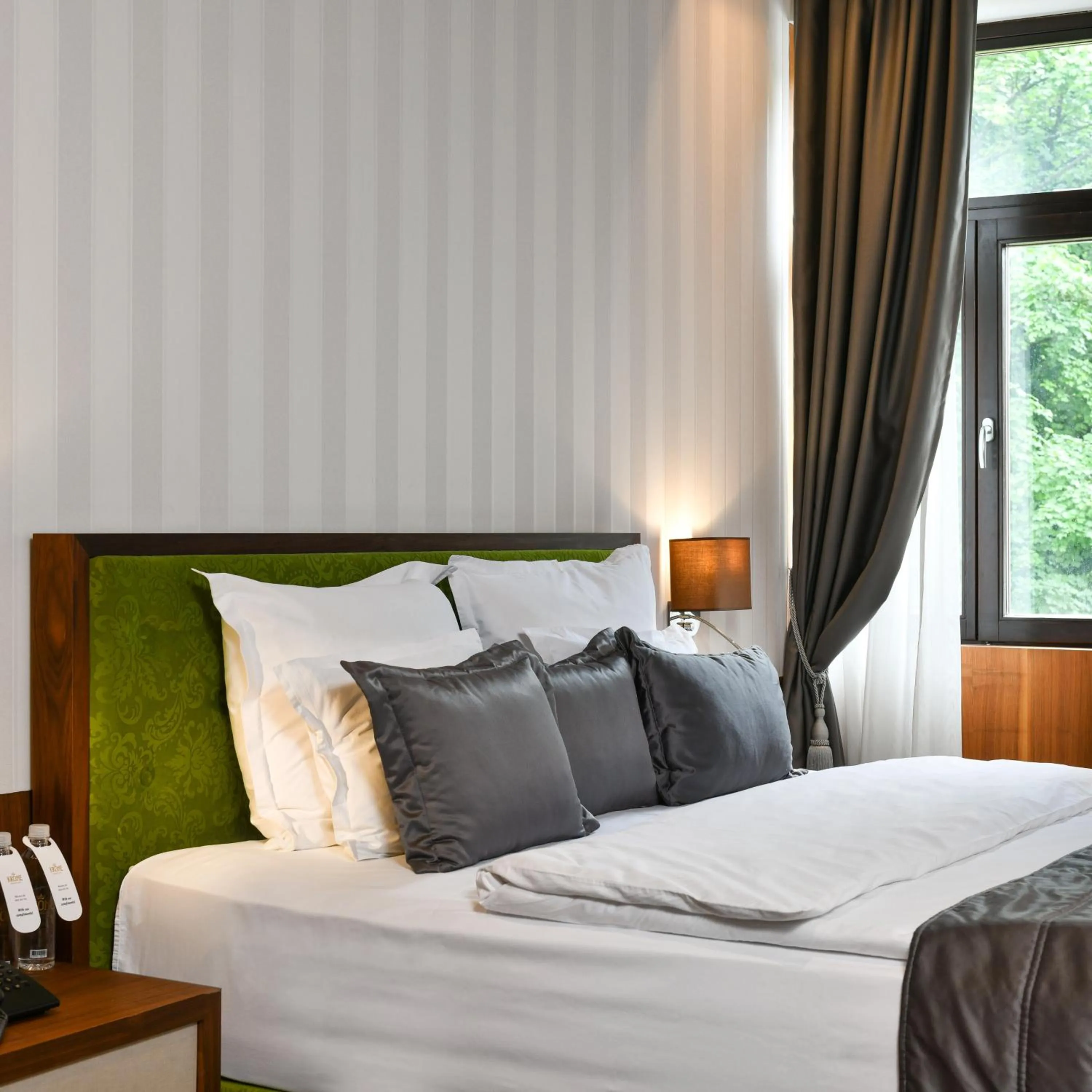 Decorative detail, Bed in Heritage Hotel Krone