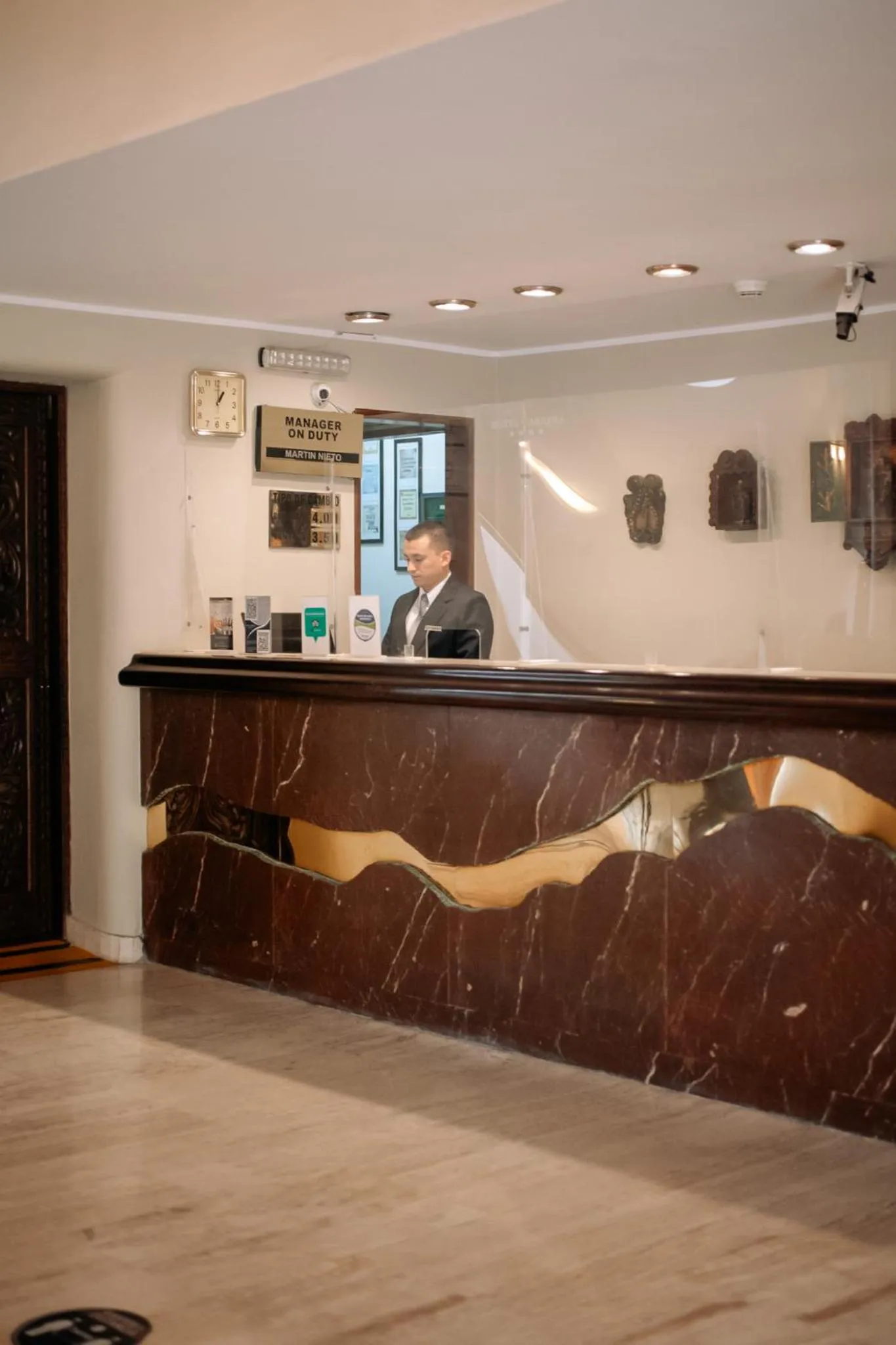 Lobby or reception in Hotel Carrera