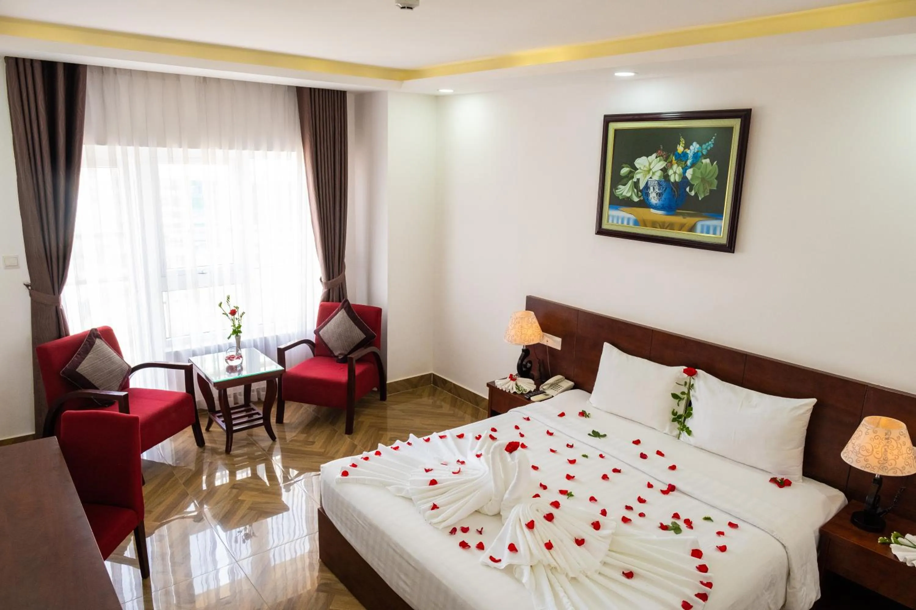 Bed in Gem Nha Trang Hotel