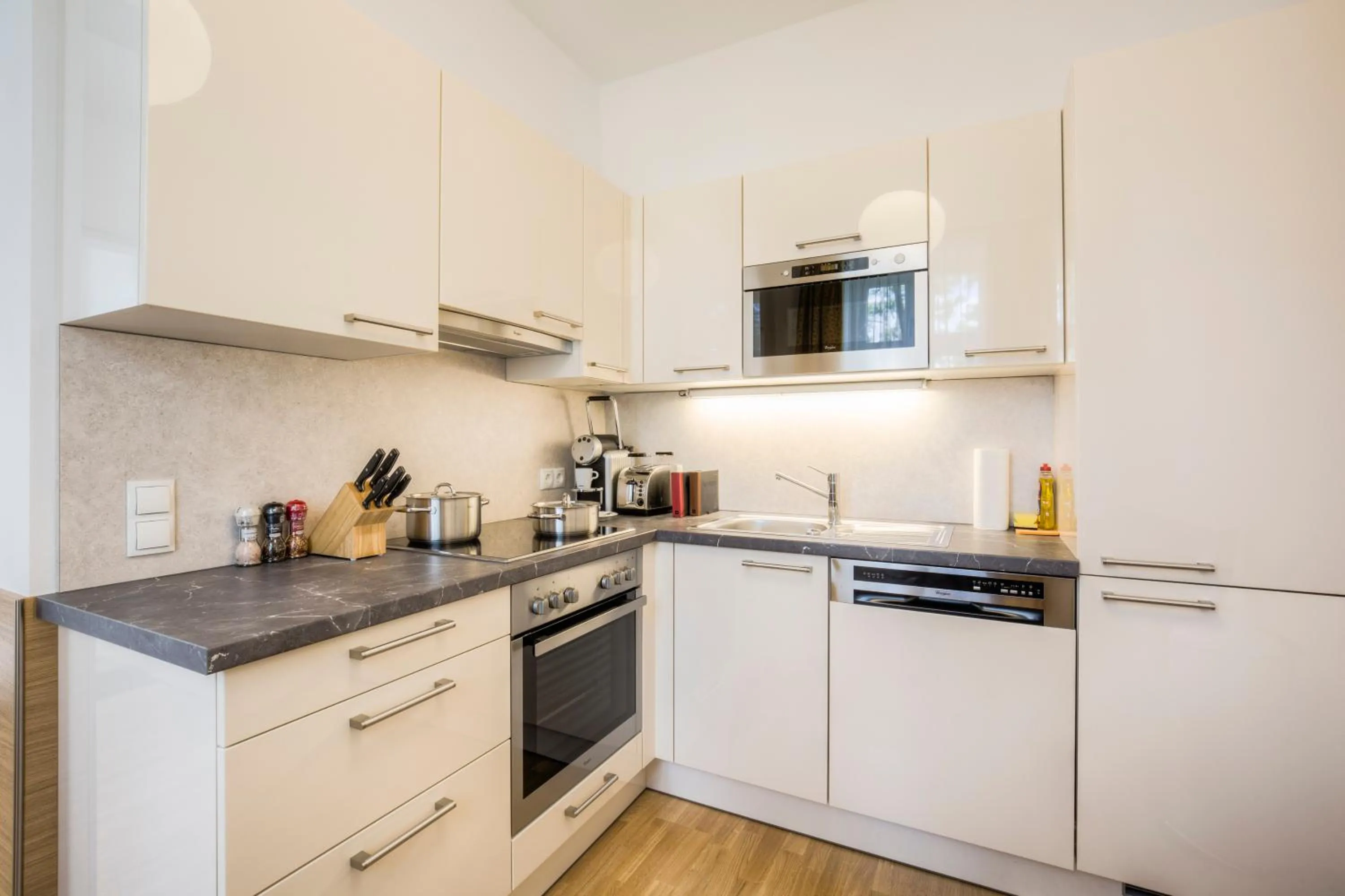 Kitchen or kitchenette in Vienna Grand Apartments City