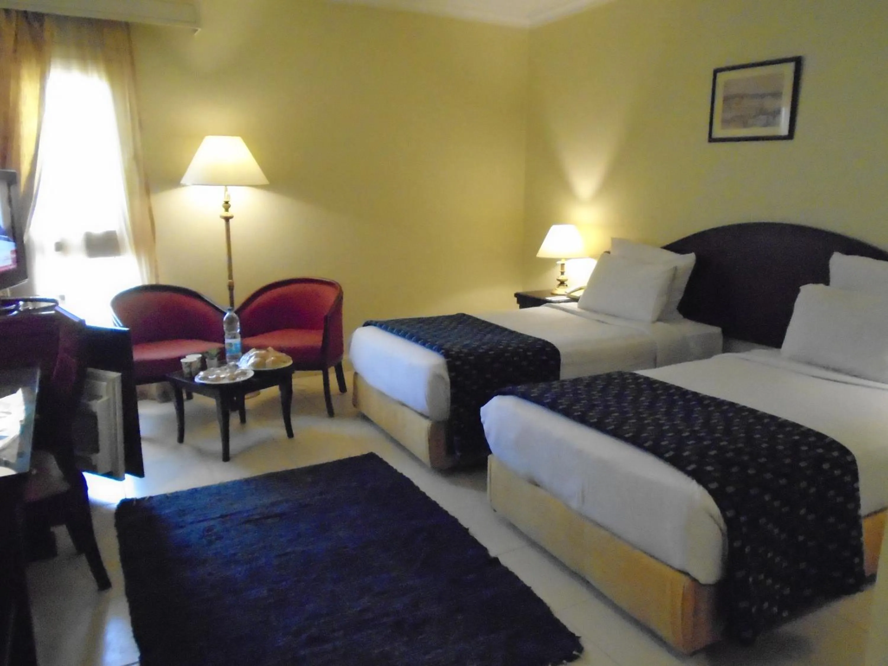 Seating area in Grand Pyramids Hotel