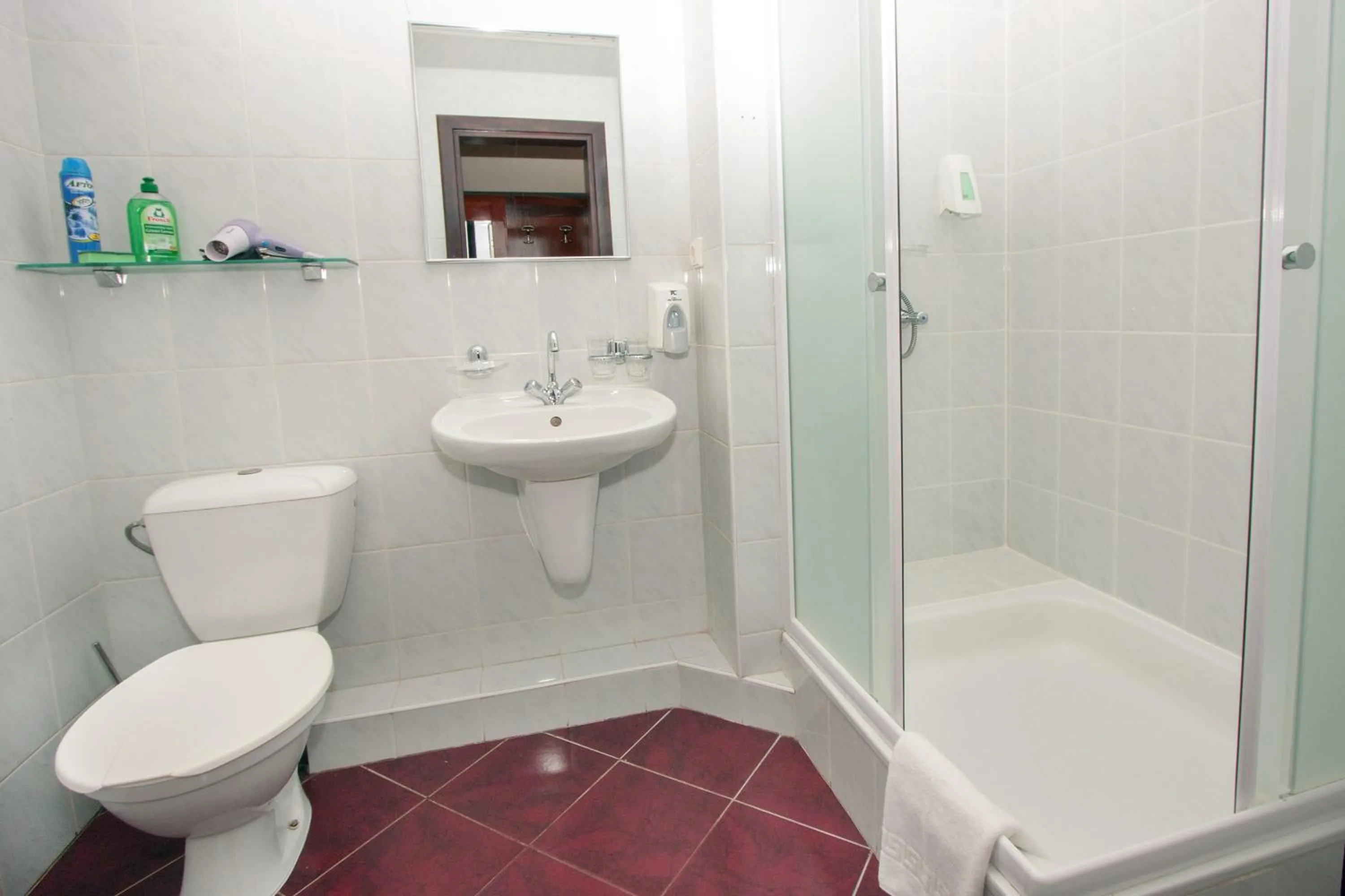 Shower in Tauras Center Hotel