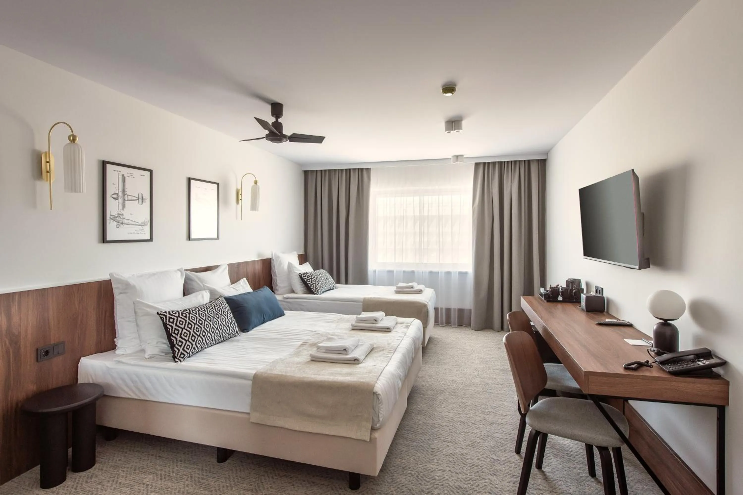 Bed in AIRINN Vilnius Airport Hotel RENOVATED 2025